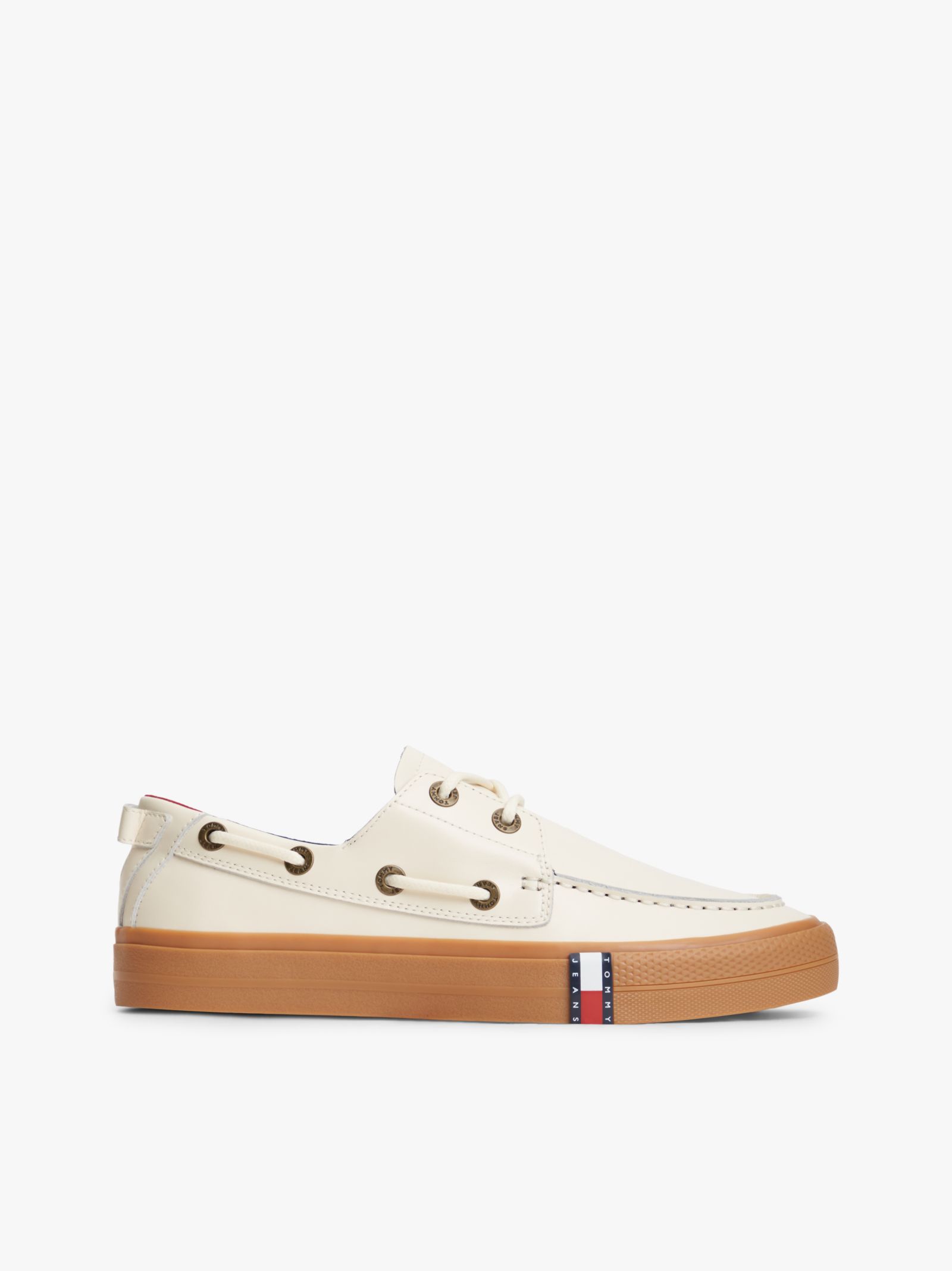 Tommy Jeans Archive leren bootschoen met vlag