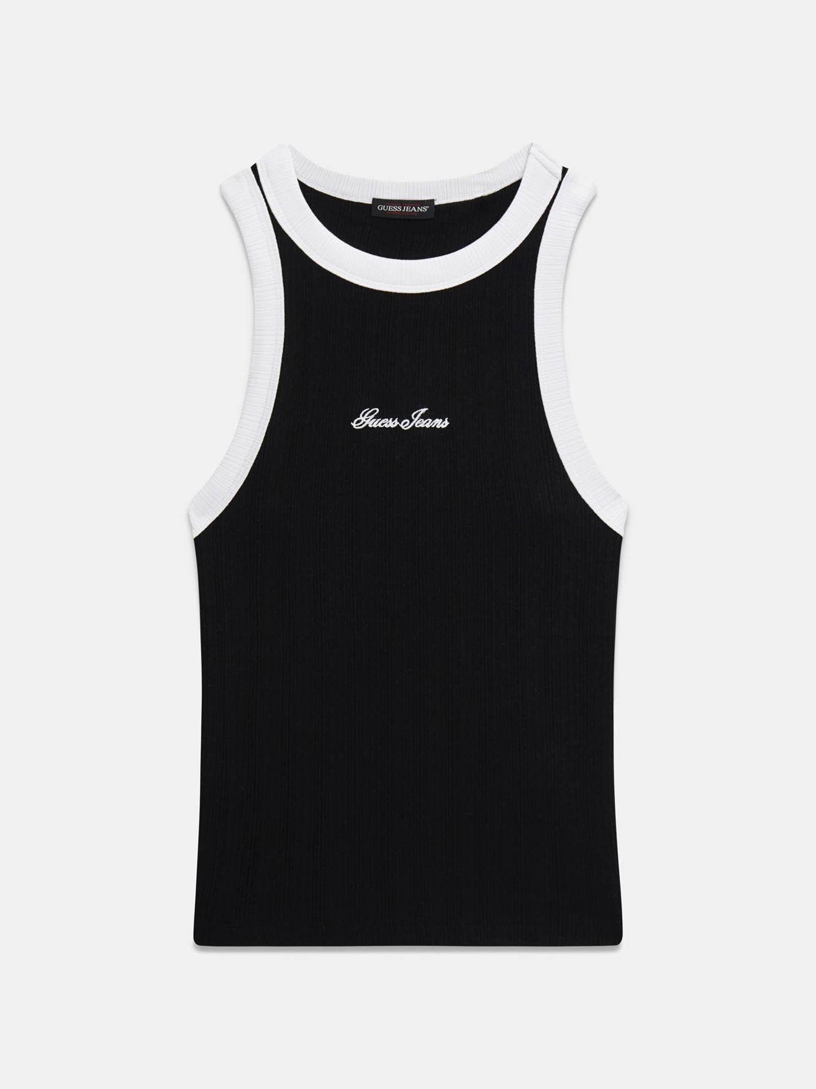 Guess Geborduurd Logo Tanktop in zwart
