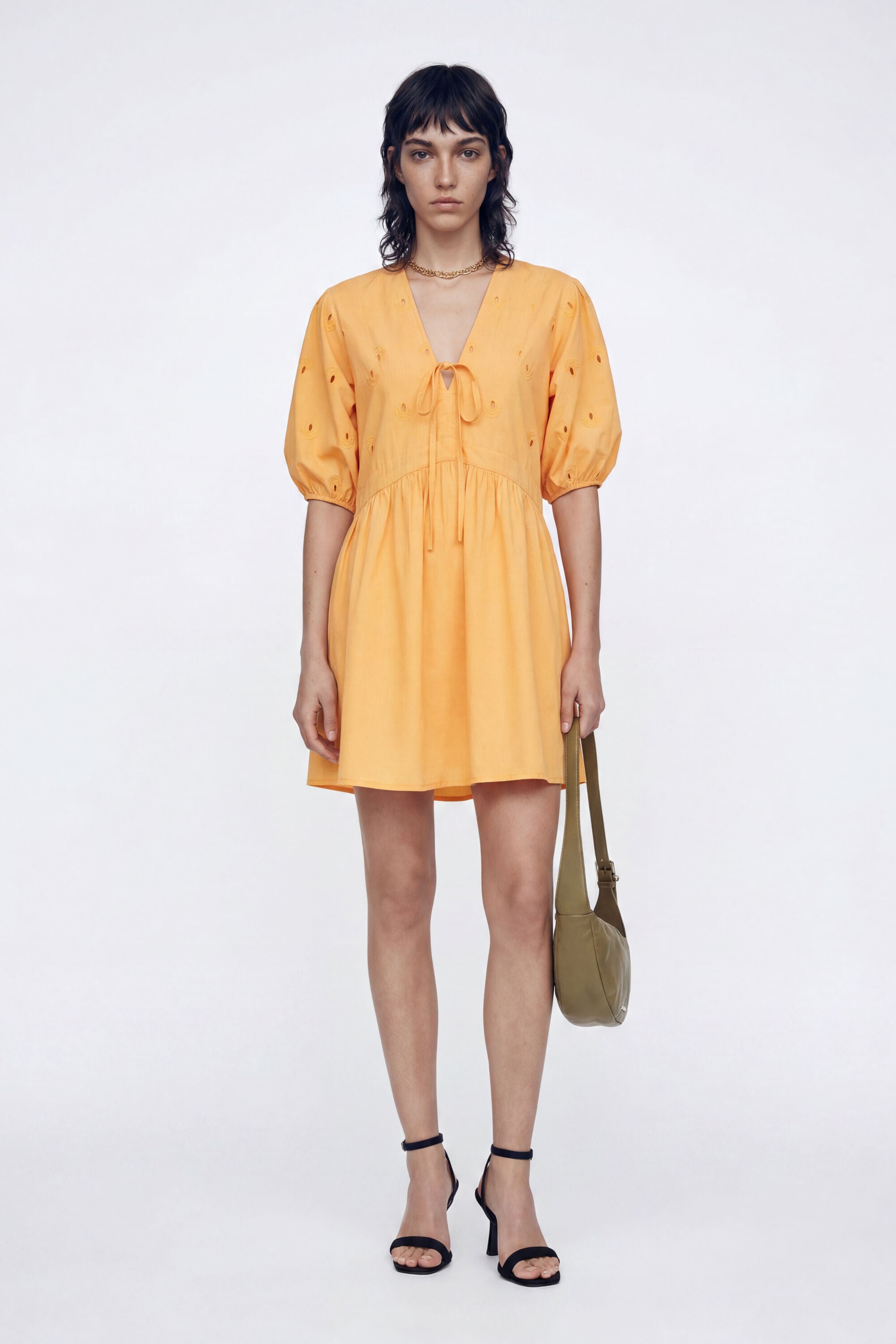 Desigual Poplin mini-jurk in geel
