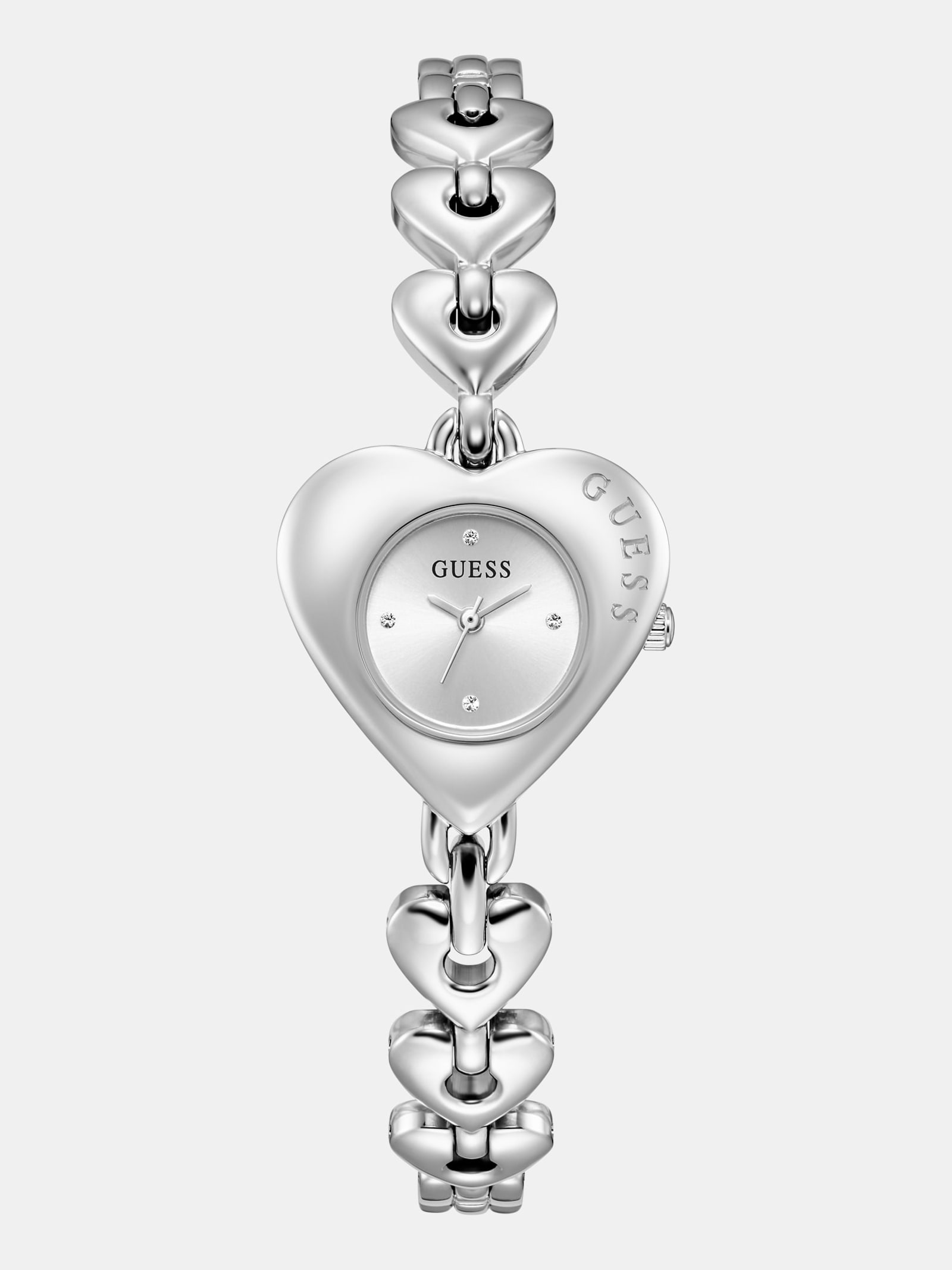Guess Analoog Horloge Van Gerecycled Staal 28 Mm in zilver