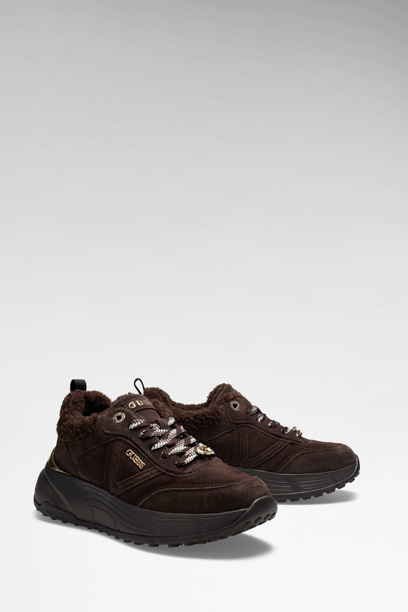 Guess Facter Hardloopschoenen Van Echt Leer