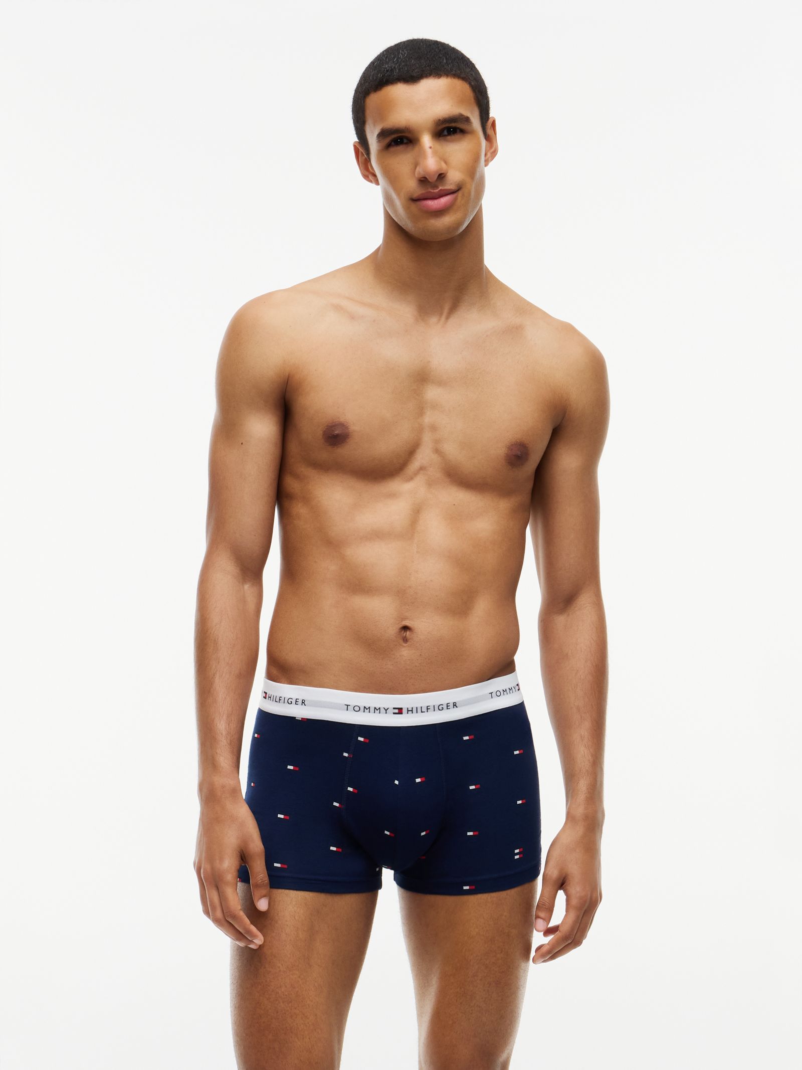 Tommy Hilfiger Set van 3 boxershorts met Signature logotaille en print in multicolor