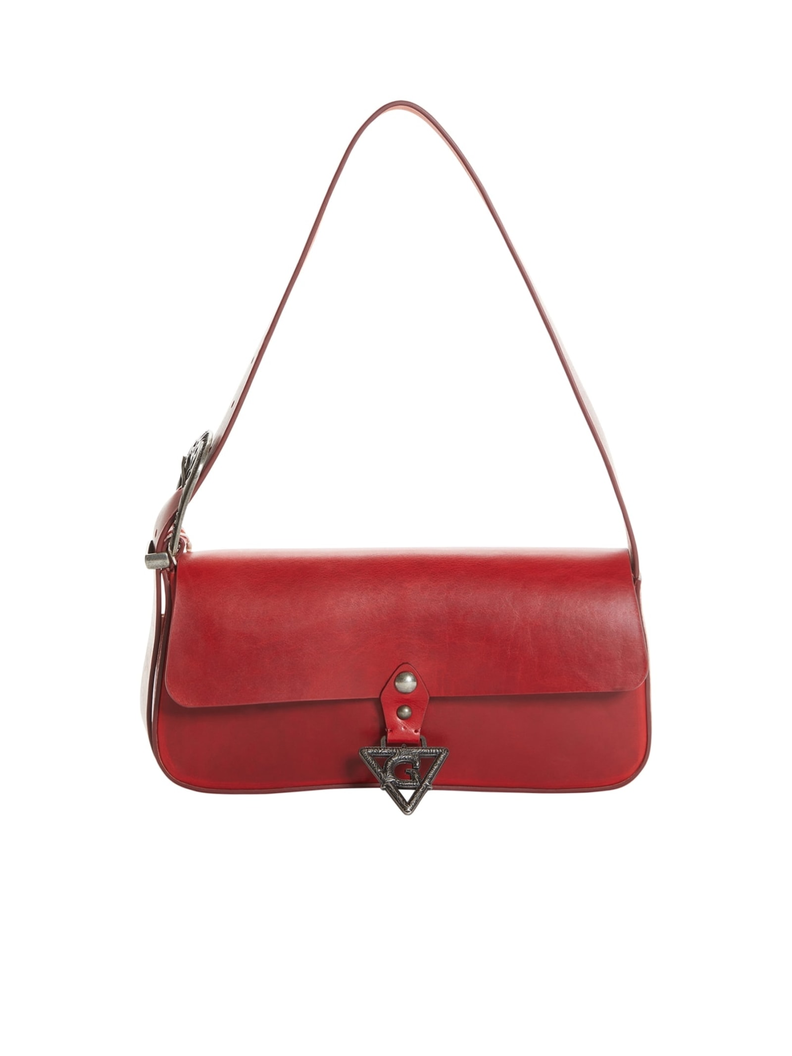 Guess Schoudertas Van Echt Leer in rood