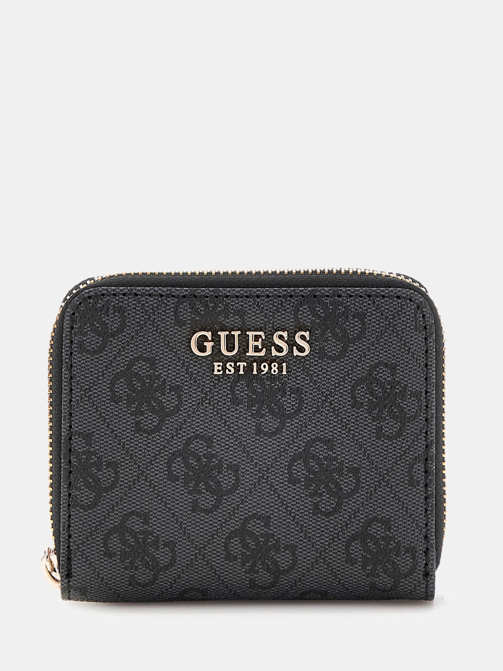 Guess Mini-Portefeuille Laurel 4G-Logo in zwart