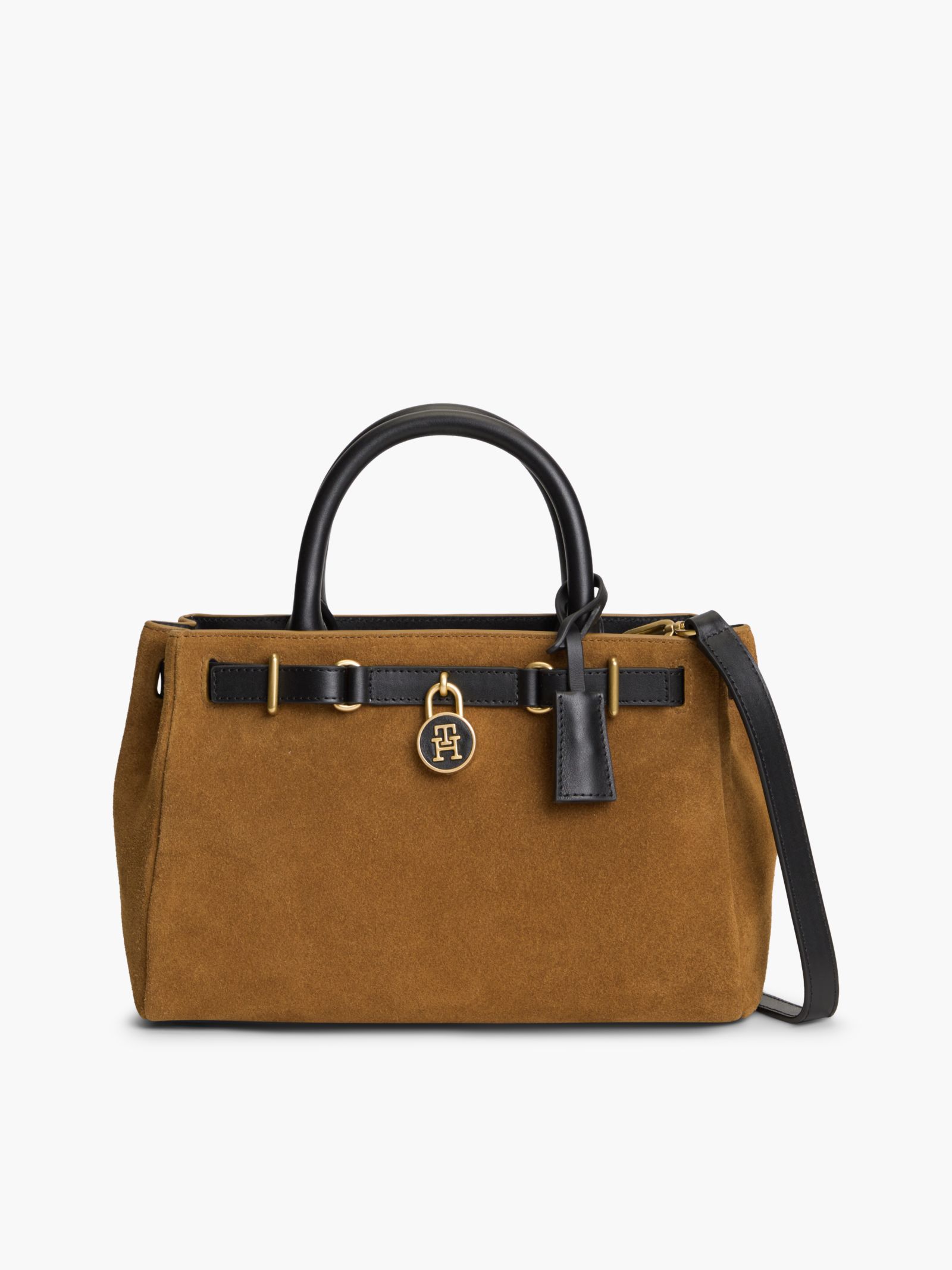 Tommy Hilfiger The American Icon suède shopper in bruin
