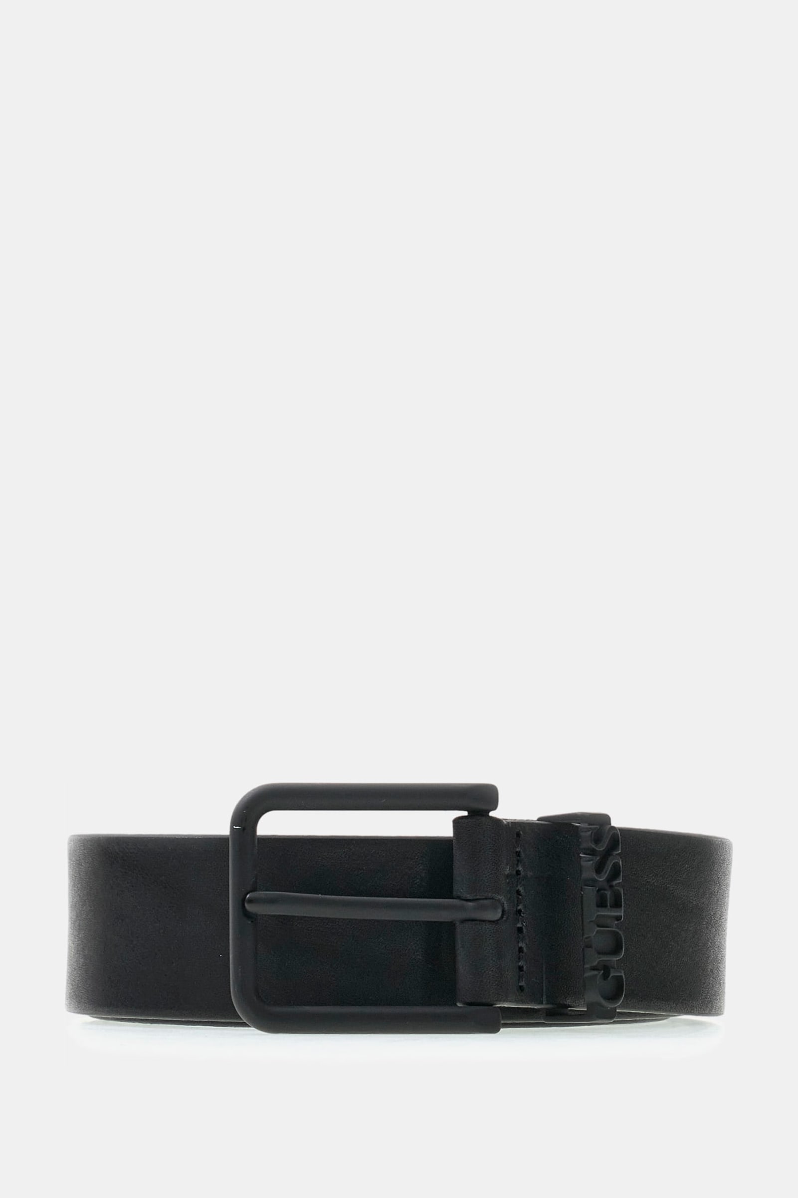 Guess Echte Leren Riem for men in zwart