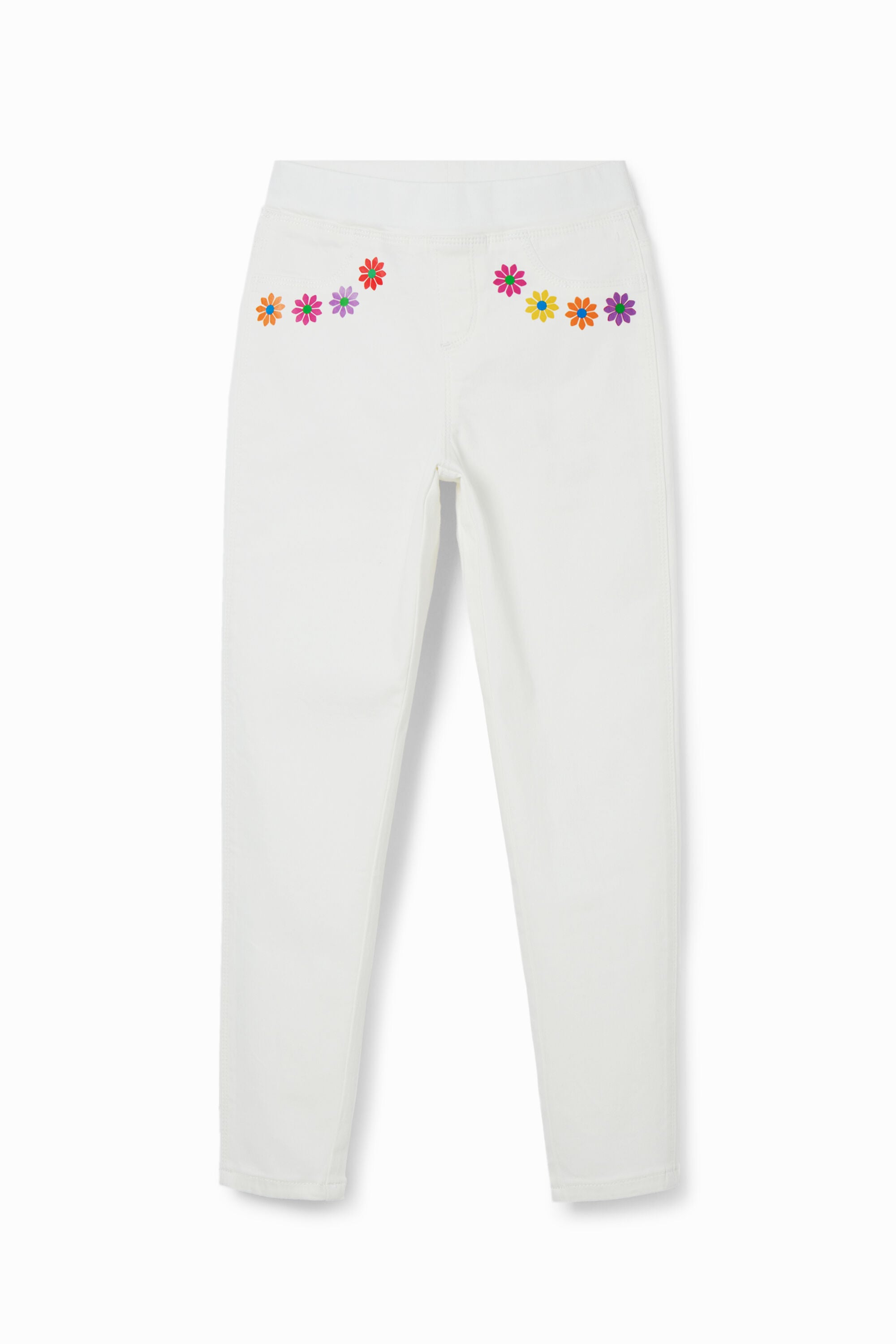 Desigual Spijkerlegging madeliefjes in wit