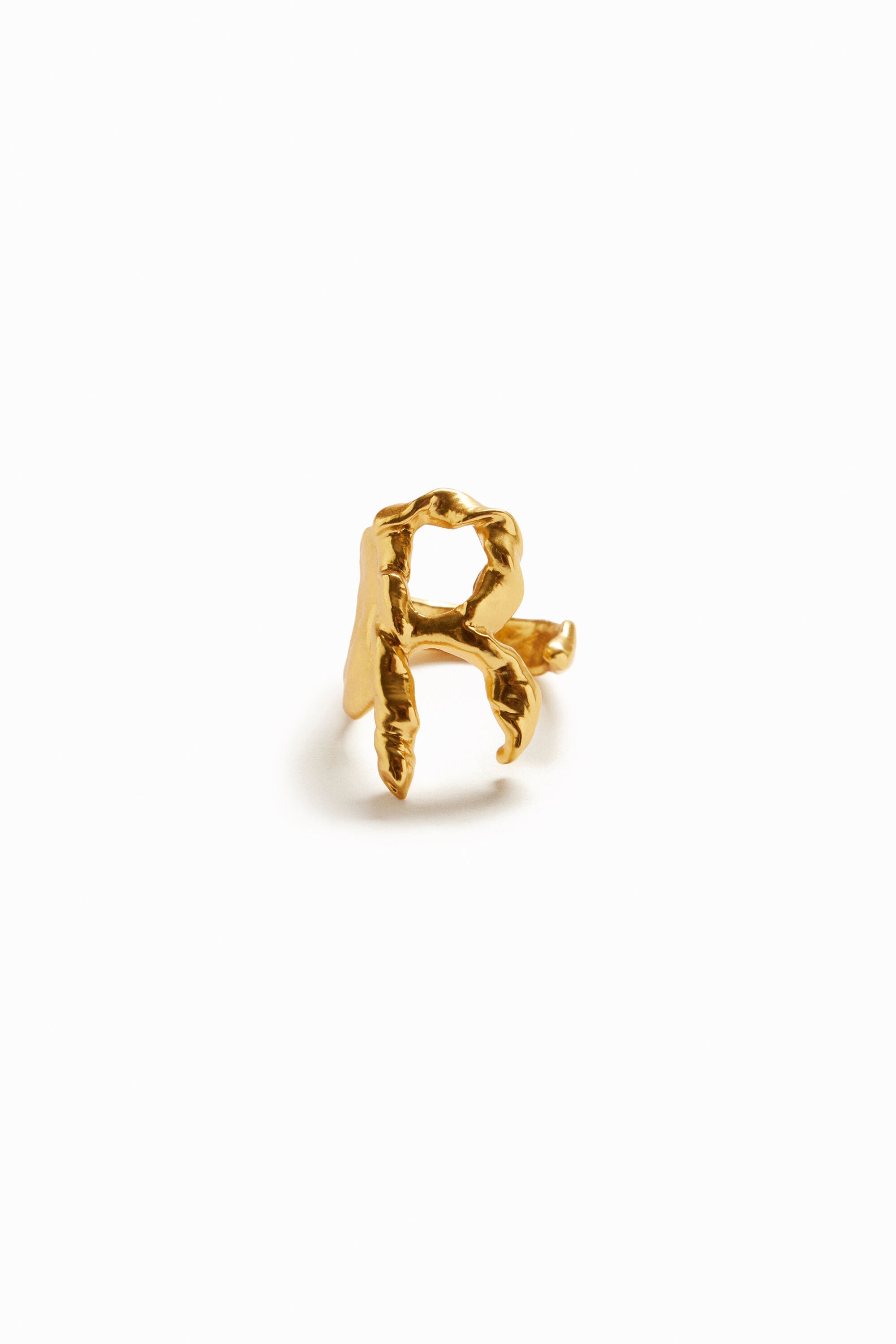 Desigual Vergulde ring met de letter R Zalio