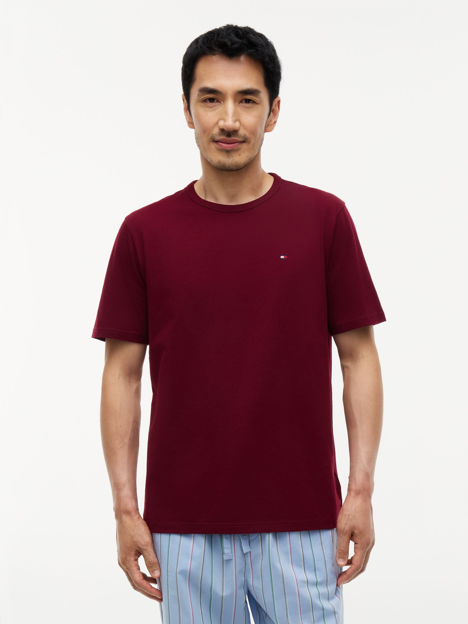 Tommy Hilfiger Set van 3 Signature Jersey Lounge T-shirts in rood