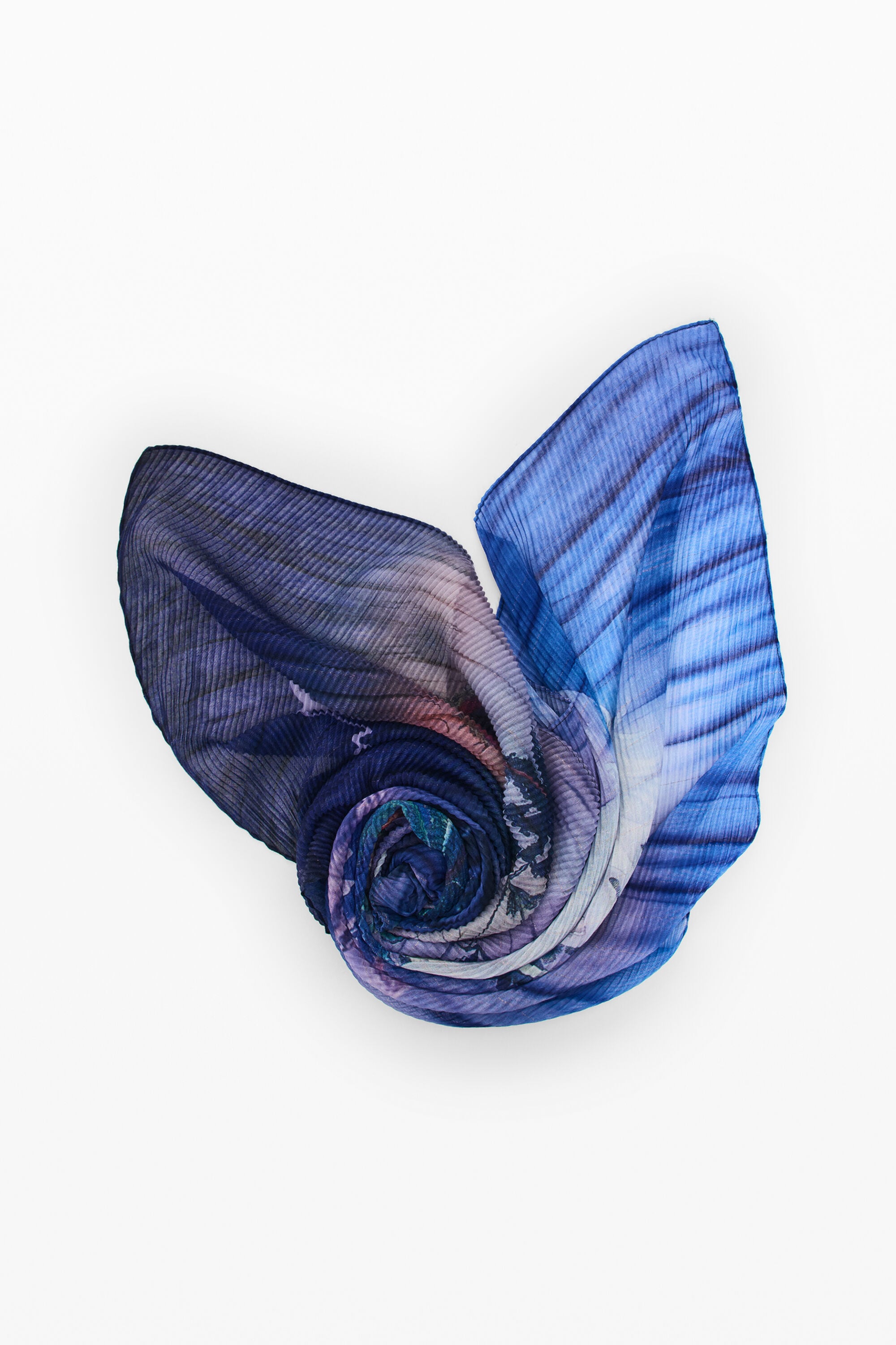 Desigual Bloemenprint sjaal in blauw