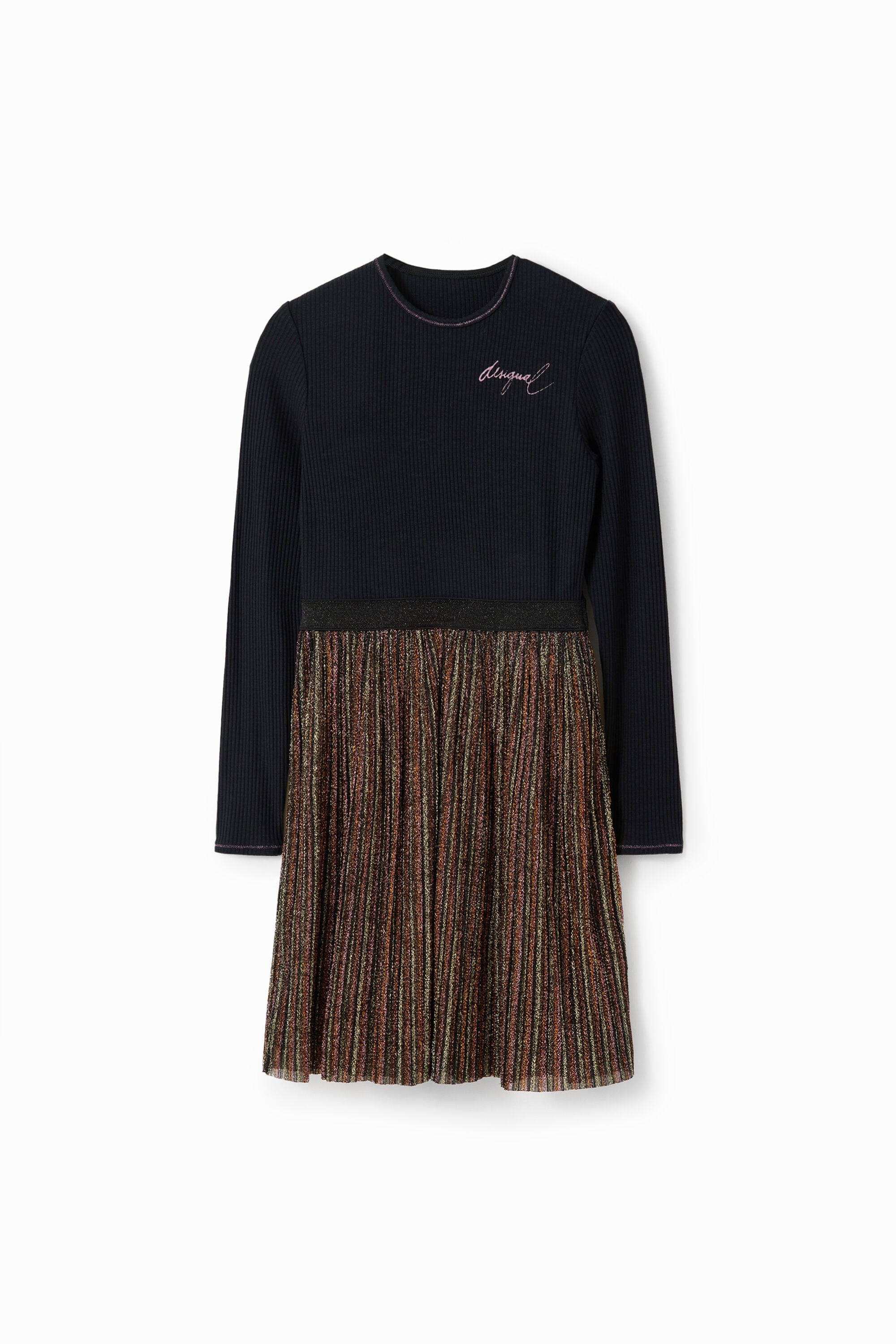 Desigual Jurk met lurex rok