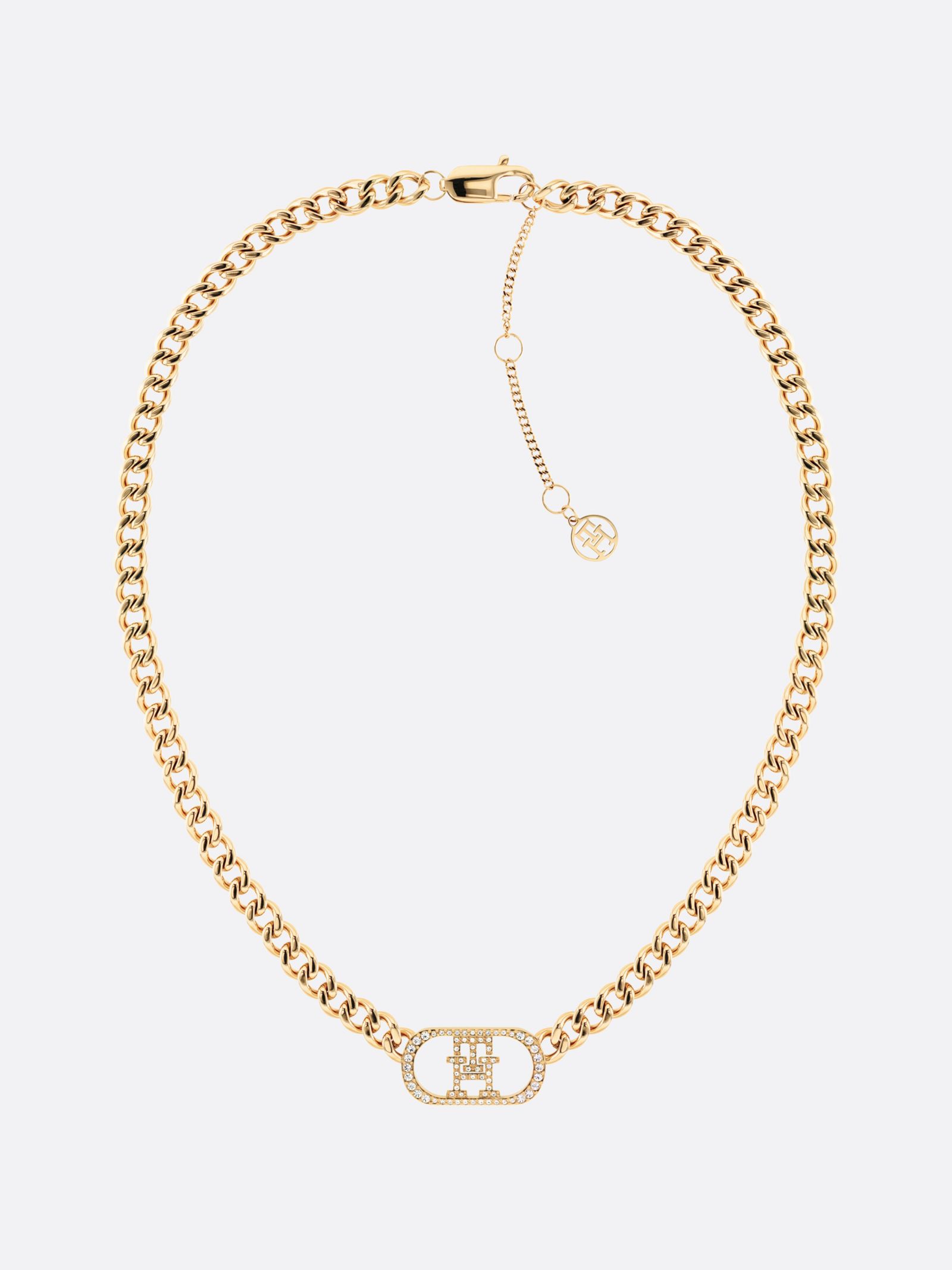Tommy Hilfiger Vergulde ketting met TH monogrambedel