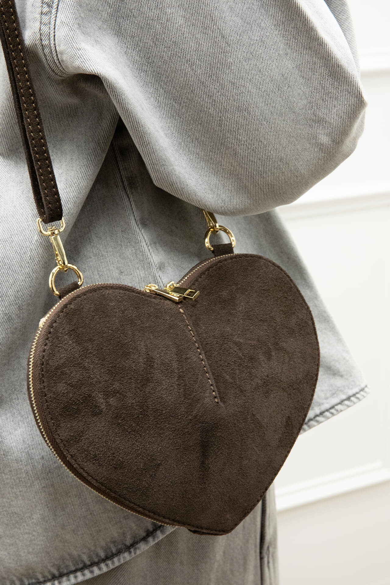 Bomont Tas Lamour Suede Bruin dames