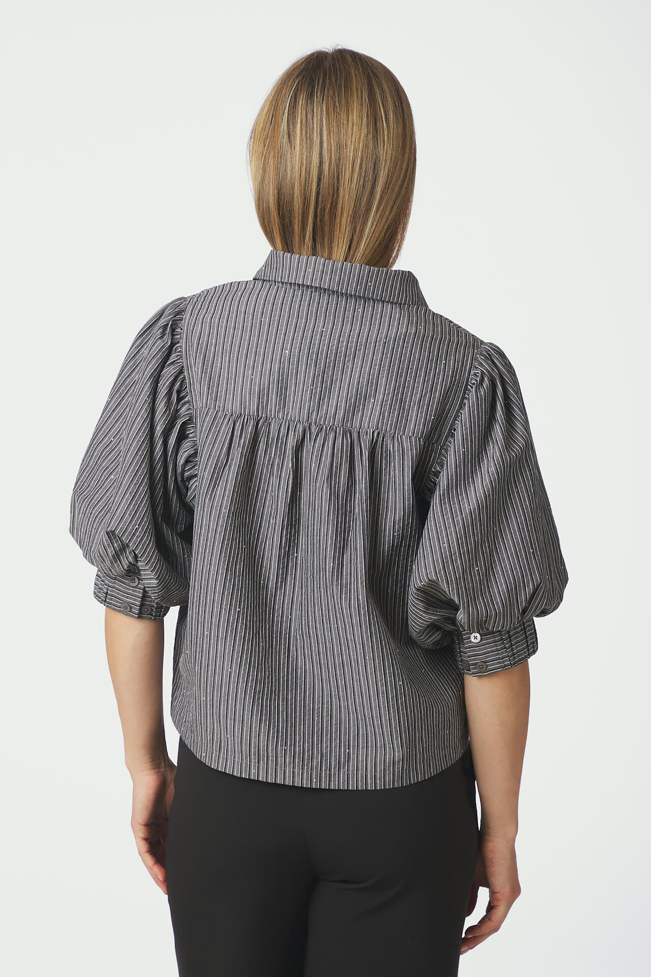 Neo Noir Blouse Etta Stripe Grijs dames