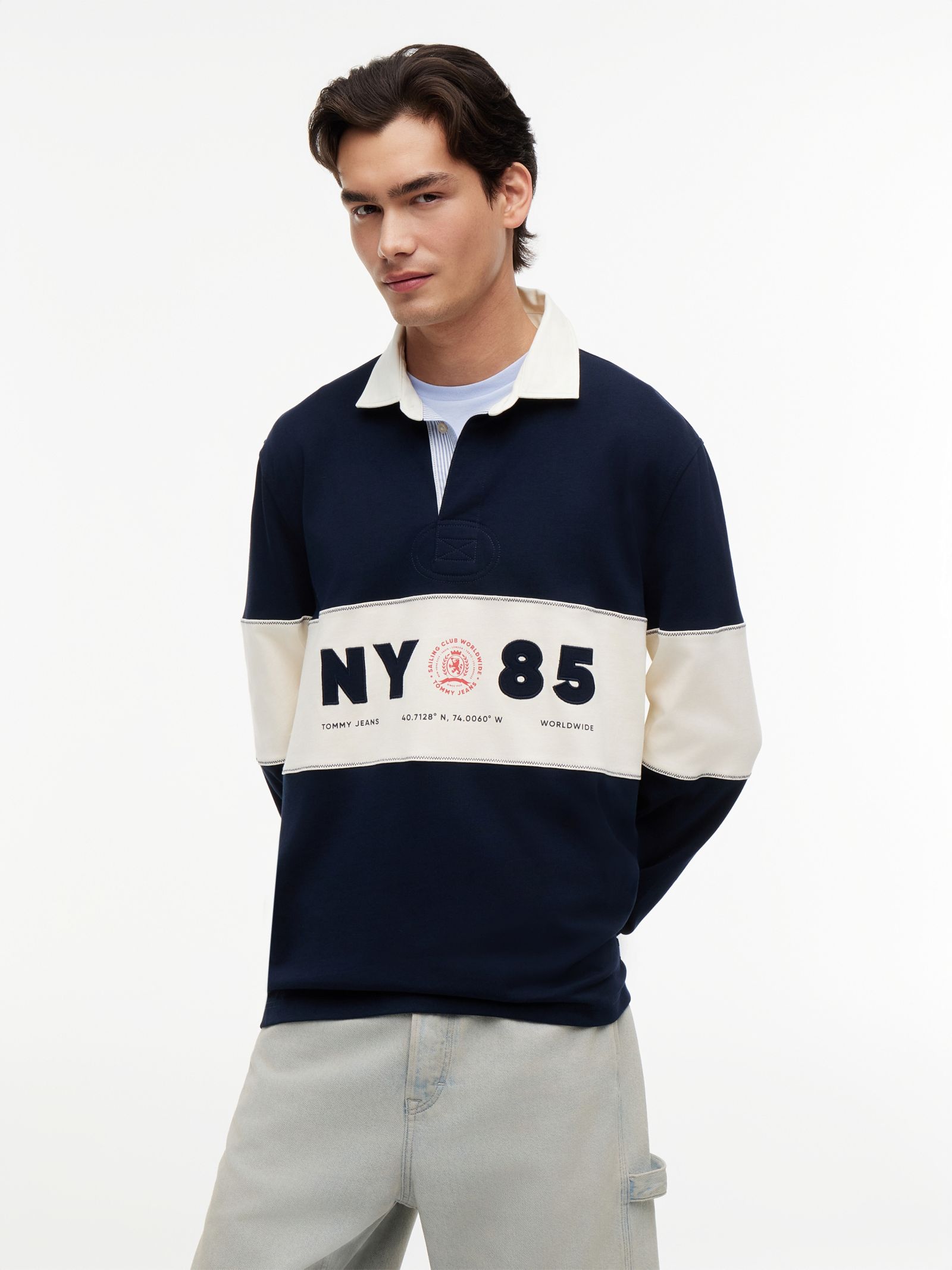 Tommy Jeans Relaxed fit rugbyshirt met logo