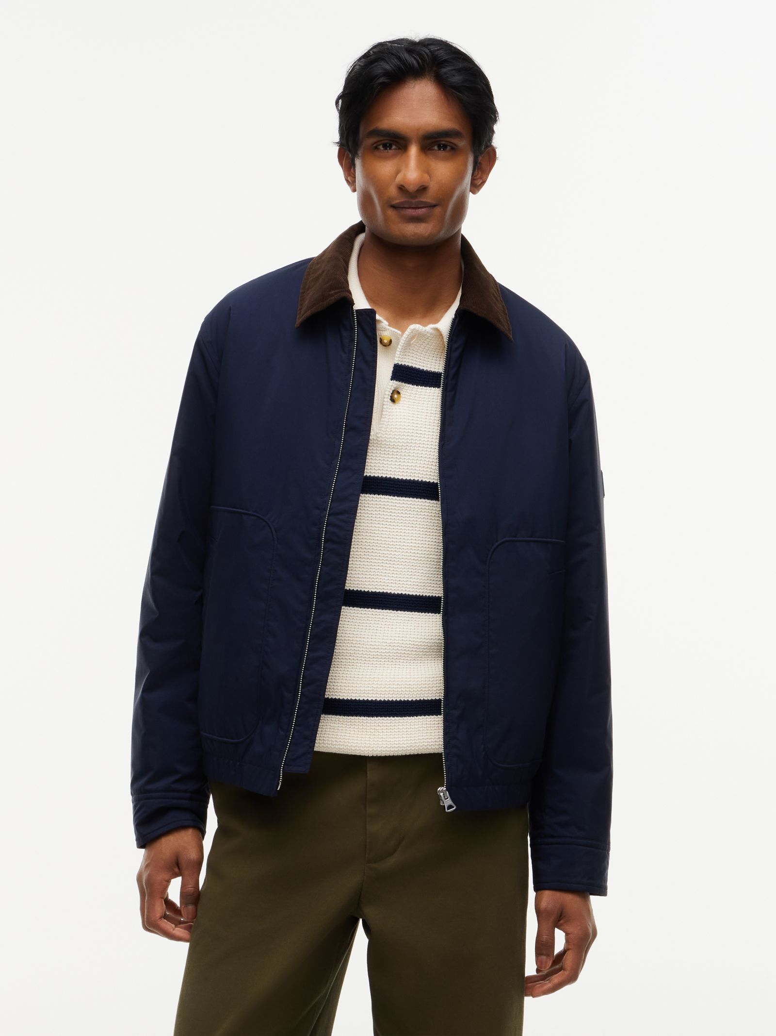 Tommy Hilfiger gewatteerd Ivy jack van ripstop jas met ritssluiting in marine