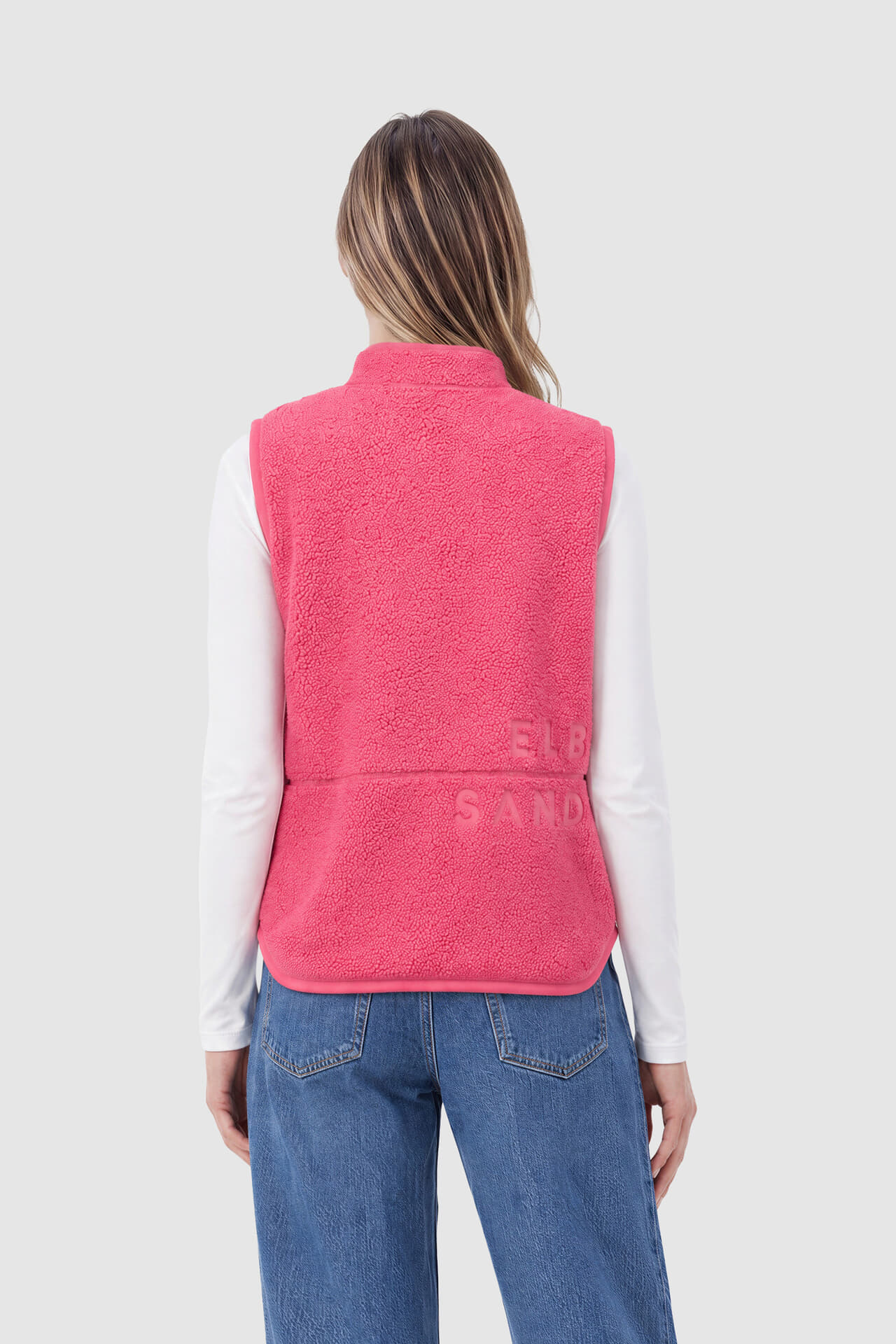 Elbsand Gilet Nisa Fleece Regular Fit Roze dames