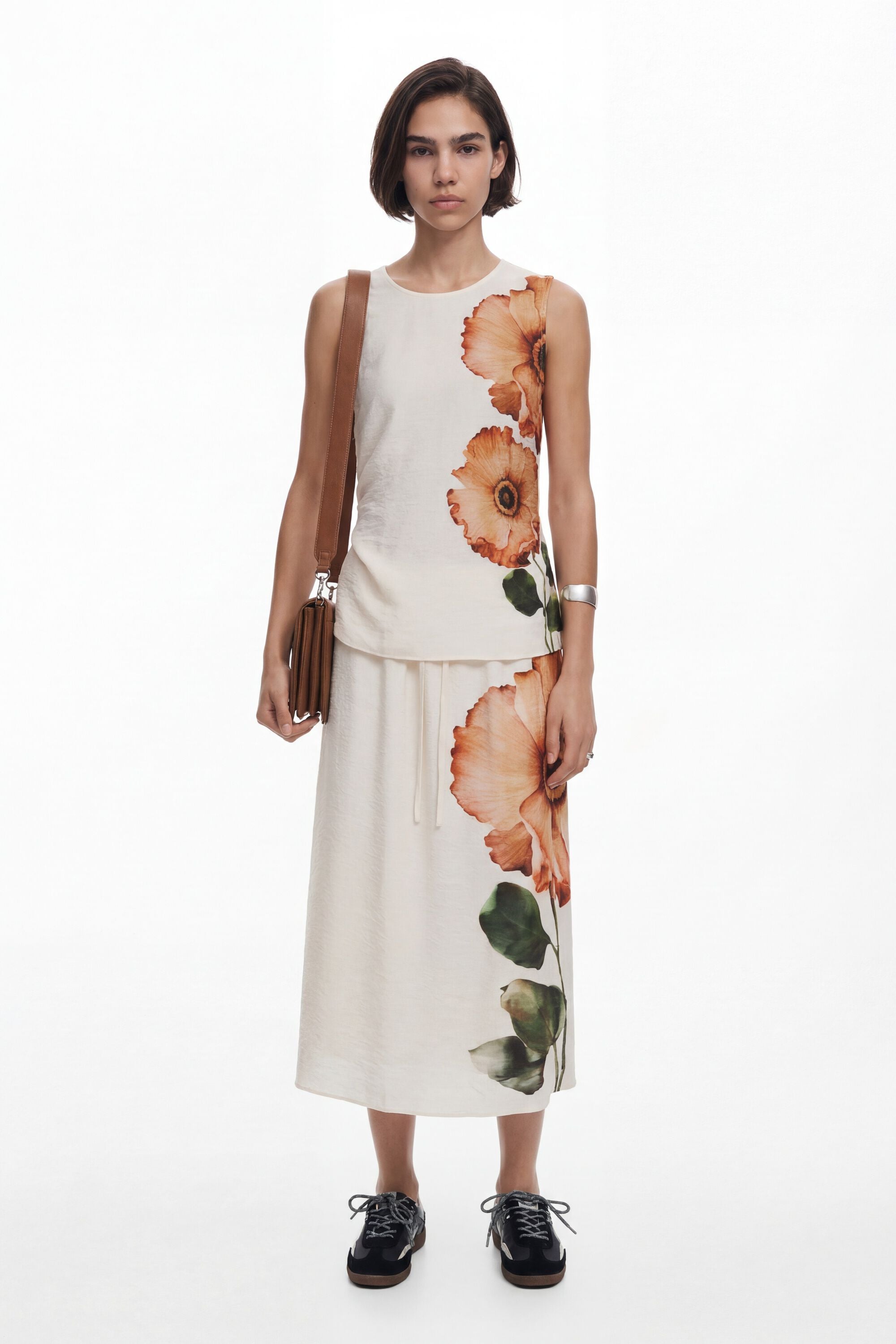 Desigual Bloemen midi-rok