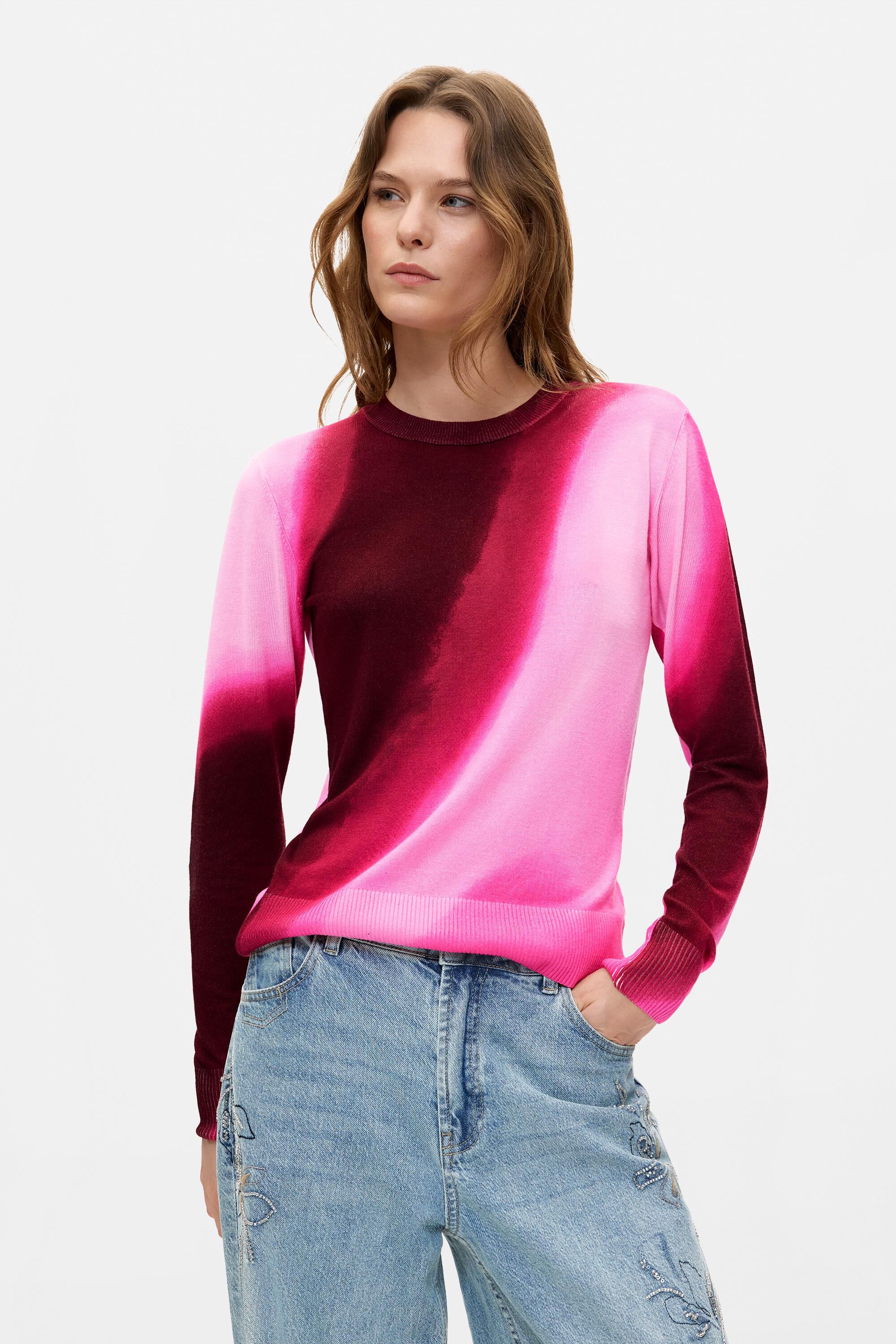 Desigual Fijngebreide trui met verloop
