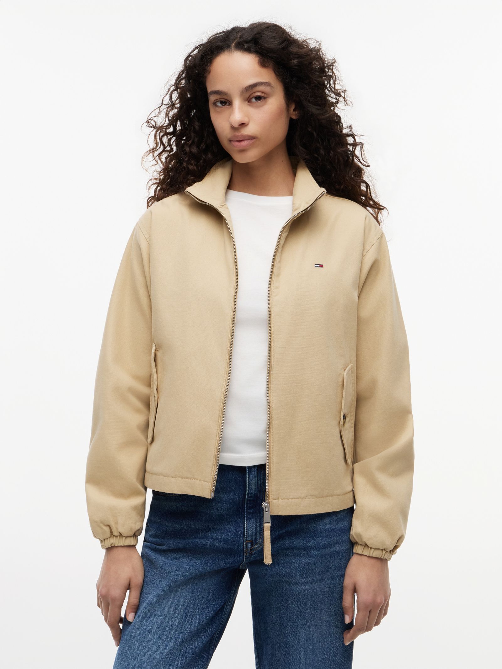 Tommy Jeans Jack van peachskin canvas met ritssluiting