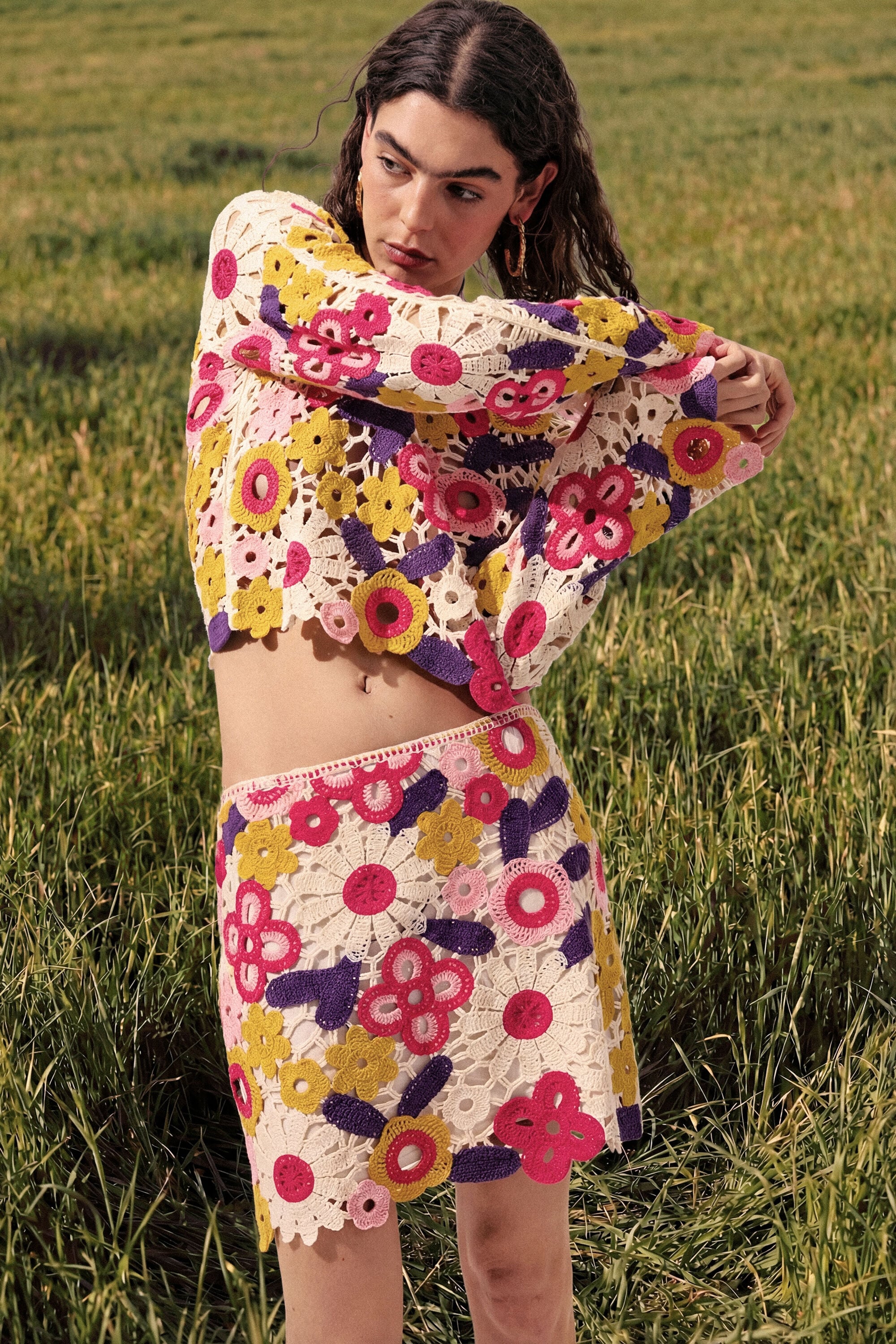 Desigual Multicolor gehaakte trui