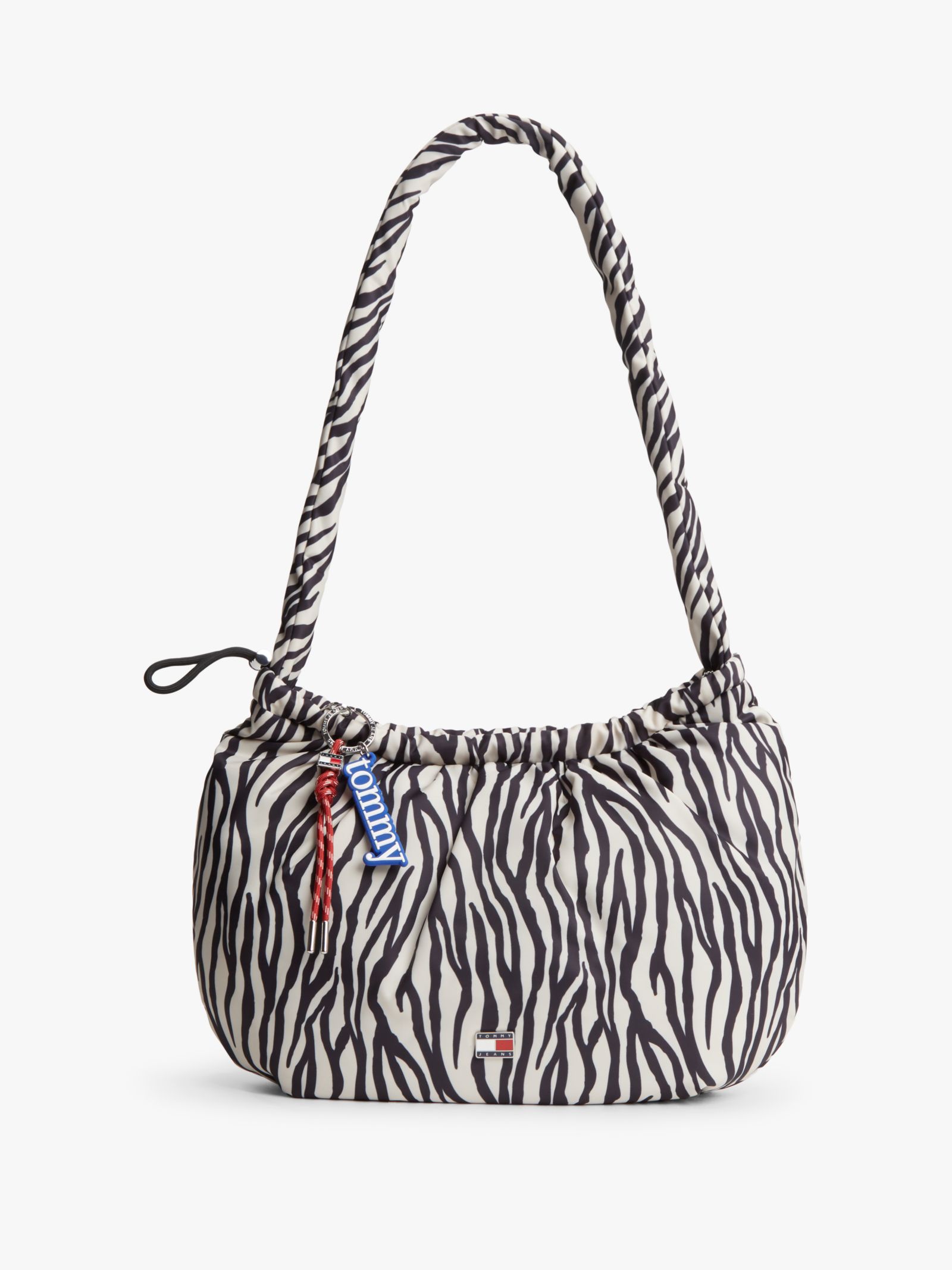 Tommy Jeans hobotas met zebraprint en bedels
