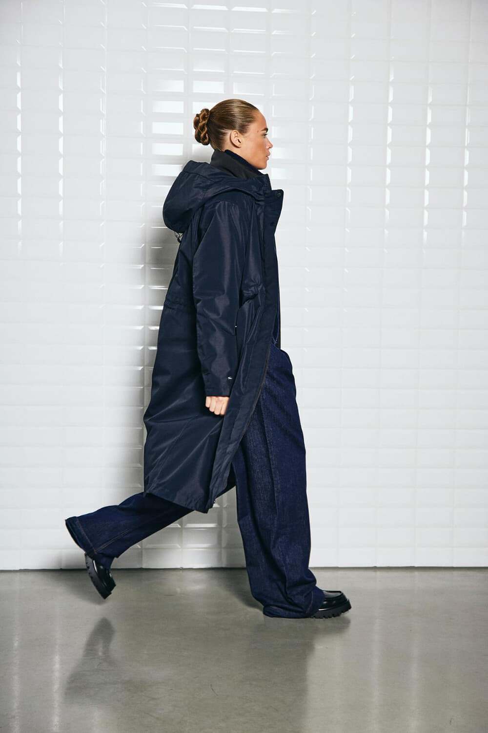With Black Parka Jas Brooklyn Function Blauw dames