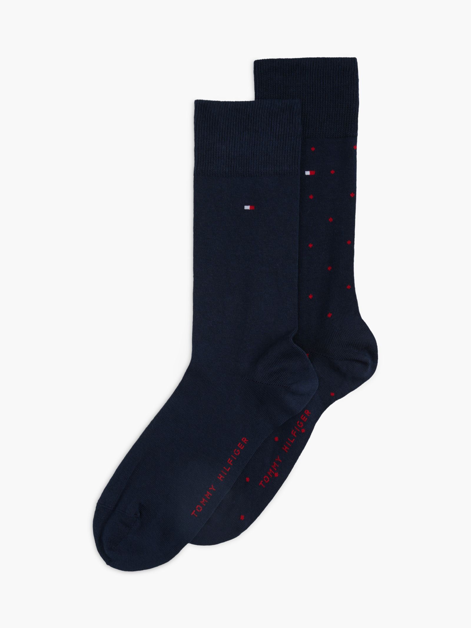 Tommy Hilfiger Set van 2 paar sokken met vlag en polkadots in marine