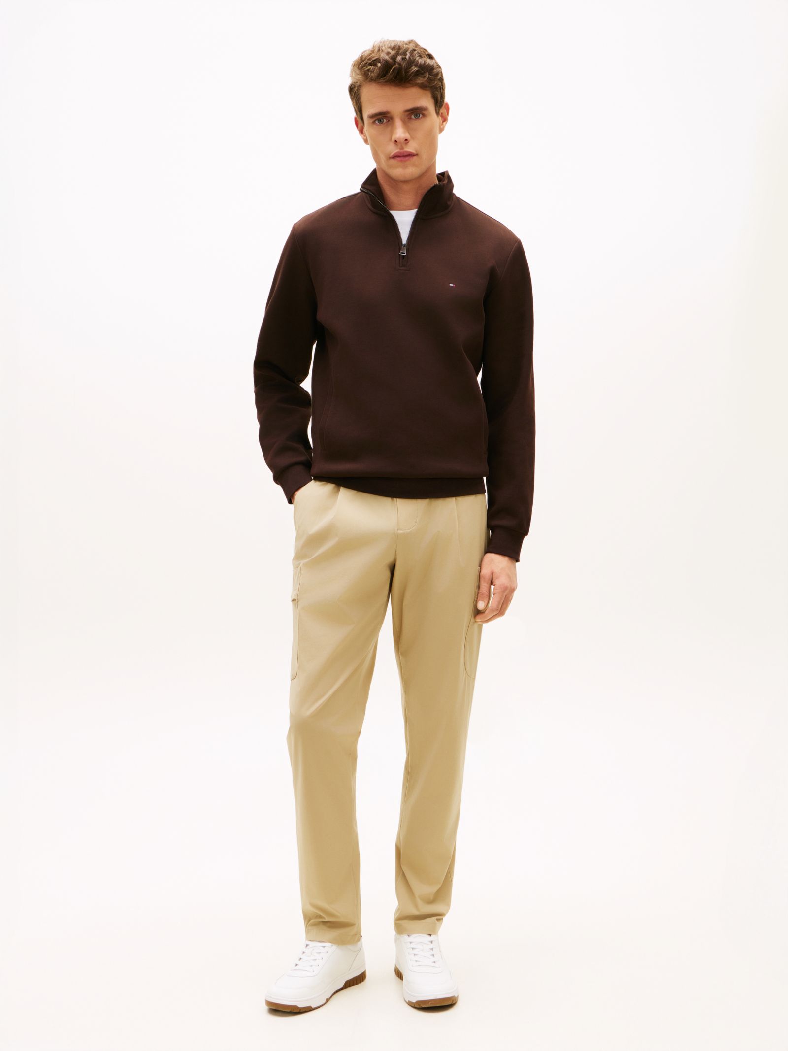 Tommy Hilfiger Performance Harlem Tapered broek in beige