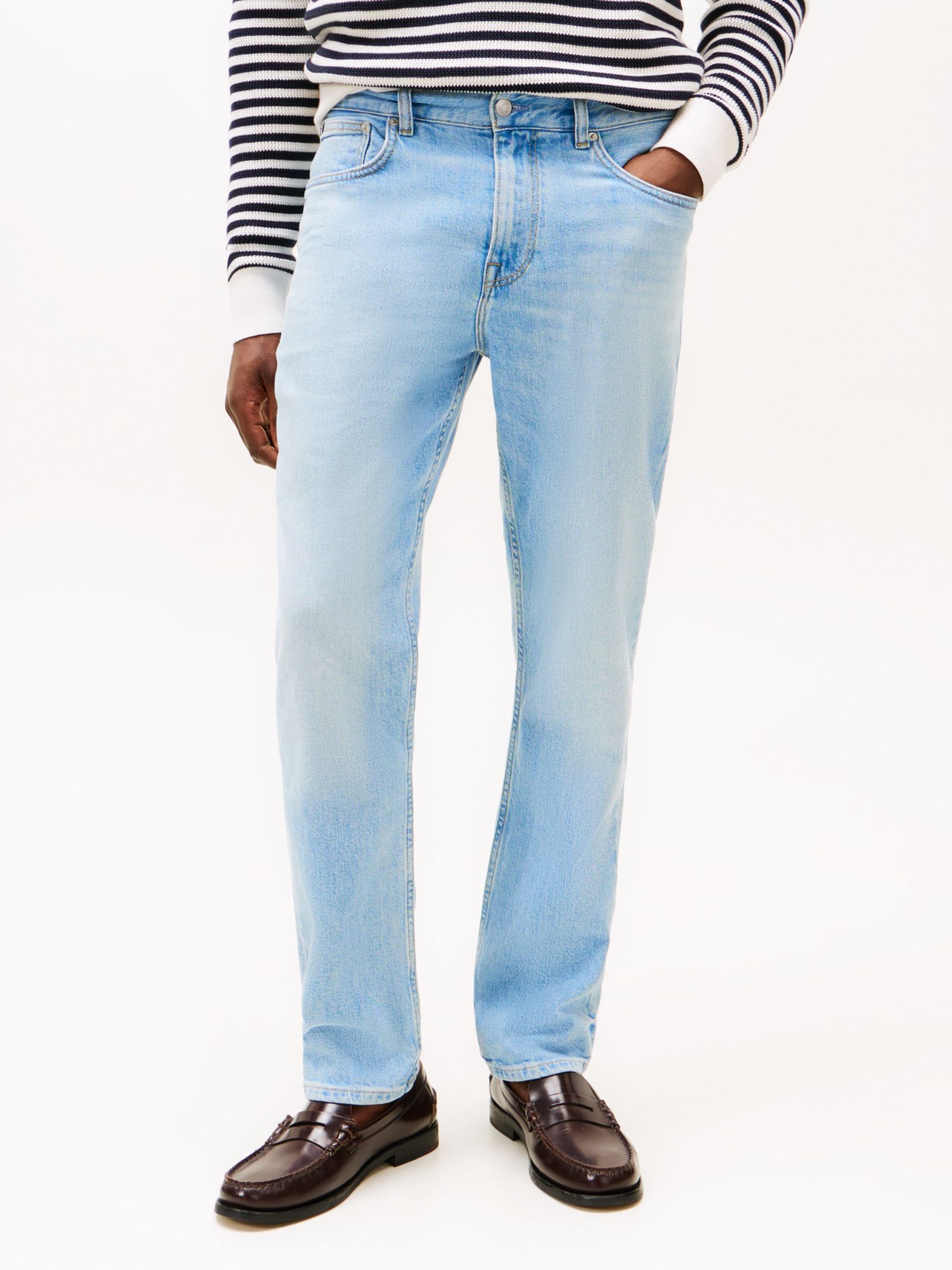 Tommy Hilfiger Denton Slim Straight jeans met fading in blauw
