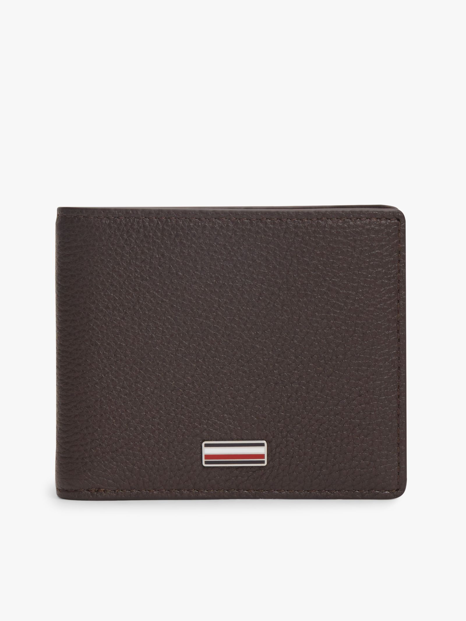 Tommy Hilfiger Leren bifold portemonnee met Signature Hardware