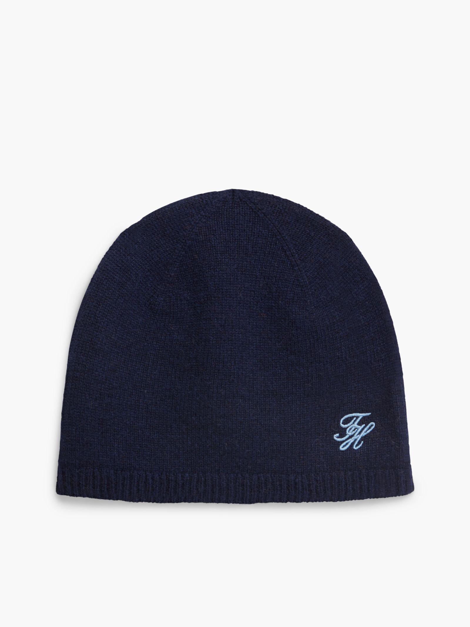 Tommy Hilfiger Beanie van kasjmiermix met geborduurd logo in marine