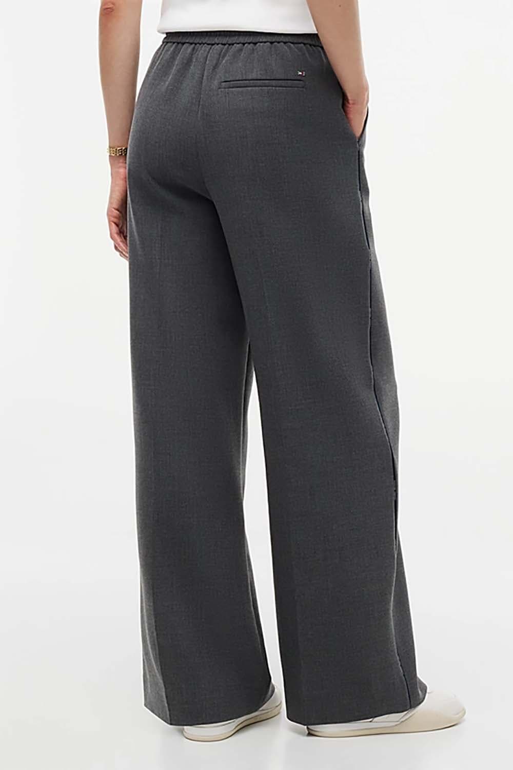 Tommy Hilfiger Broek Punto Wide Leg Grijs dames