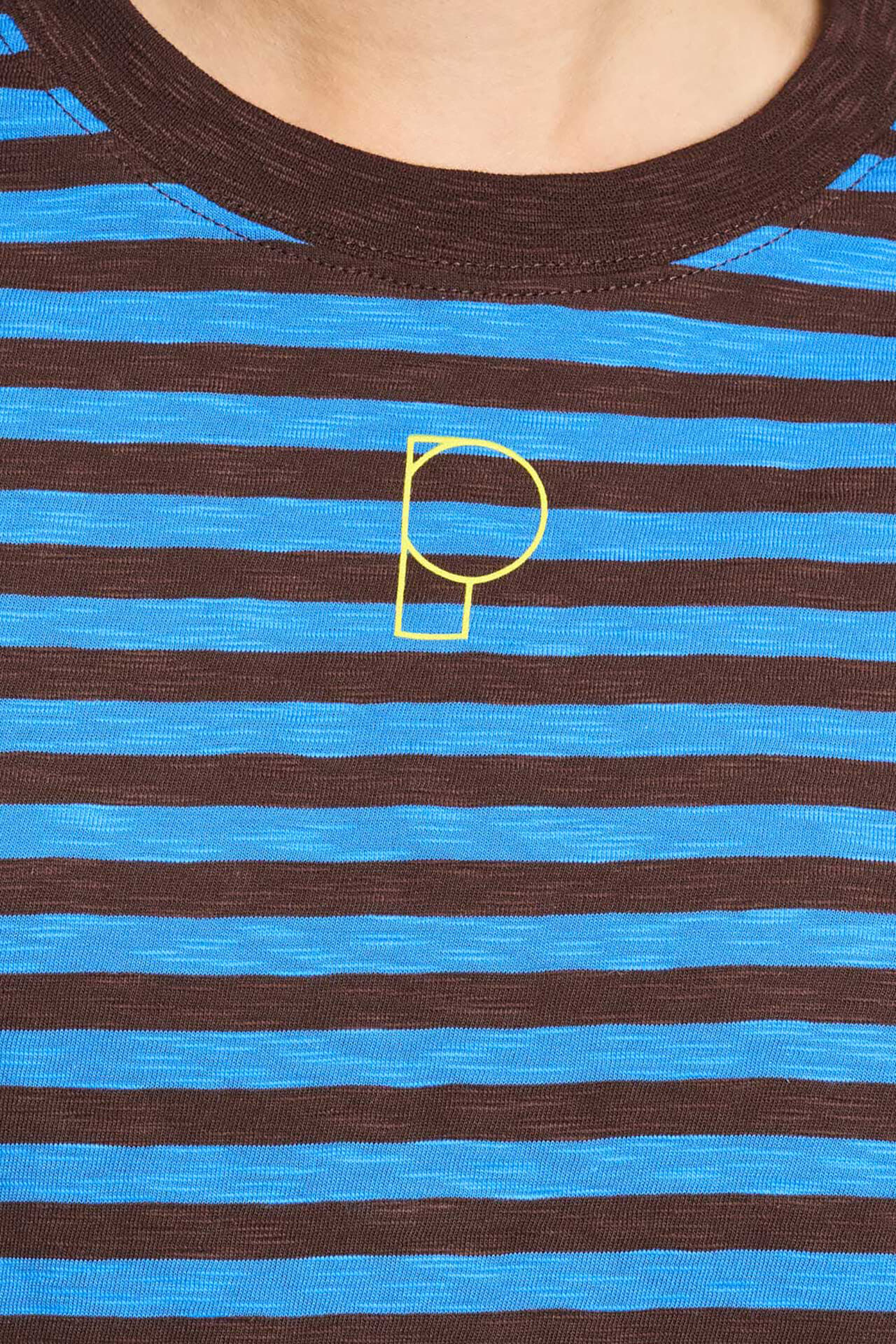 Pom Amsterdam T-shirt Tyra Striped Blauw dames