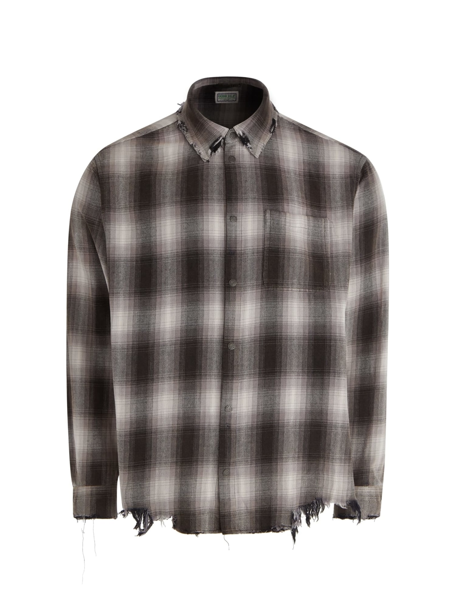 Guess Flanellen Shirt in grijs
