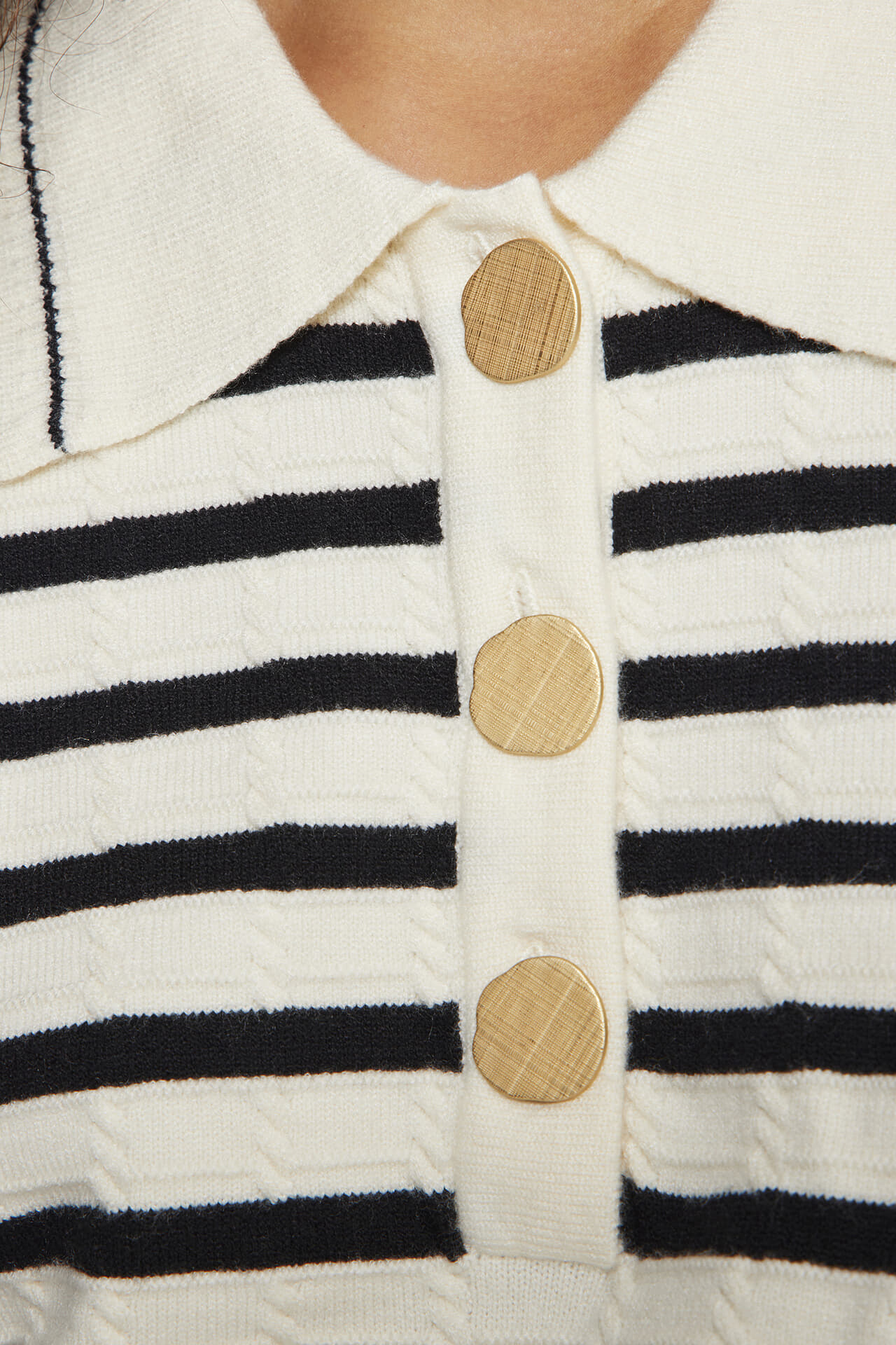 Vila Polo Trui Malfina Off White/ Bruin dames