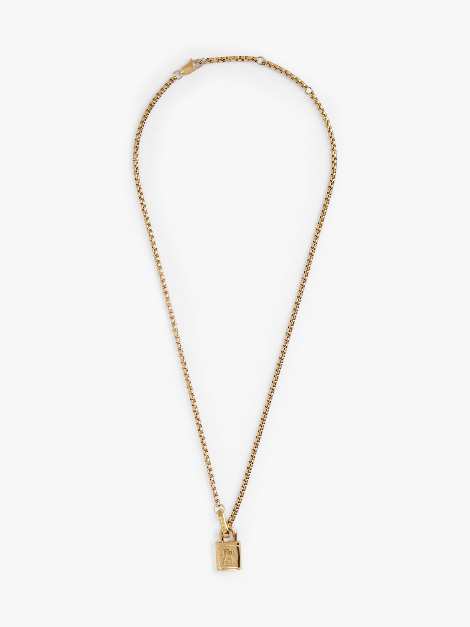 Tommy Hilfiger Vergulde ketting met hangslotje