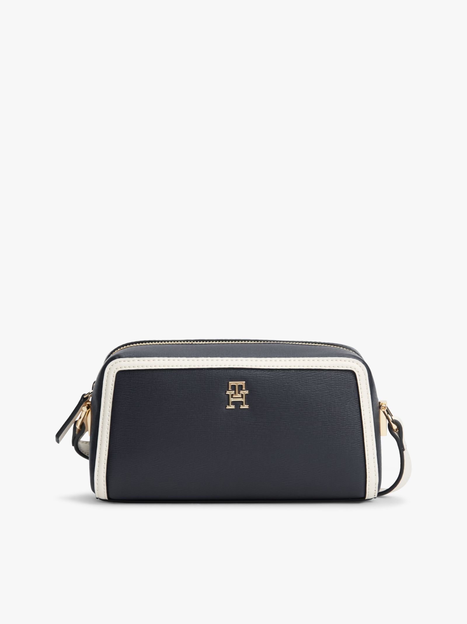 Tommy Hilfiger Colour Blocked Crossbodytas Met TH Monogram in marine