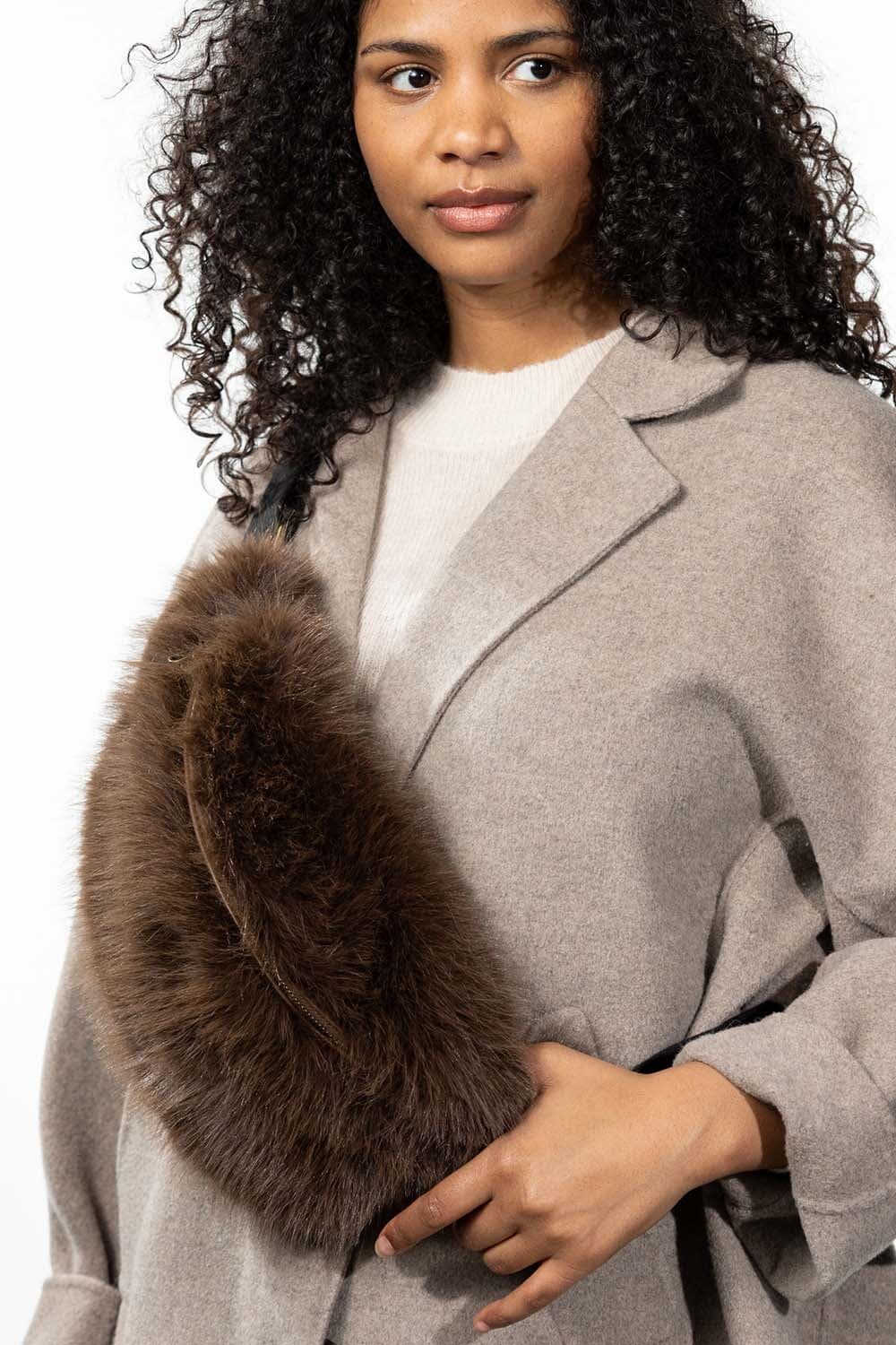 Barts Heuptas Malinna Faux fur Donker Bruin dames