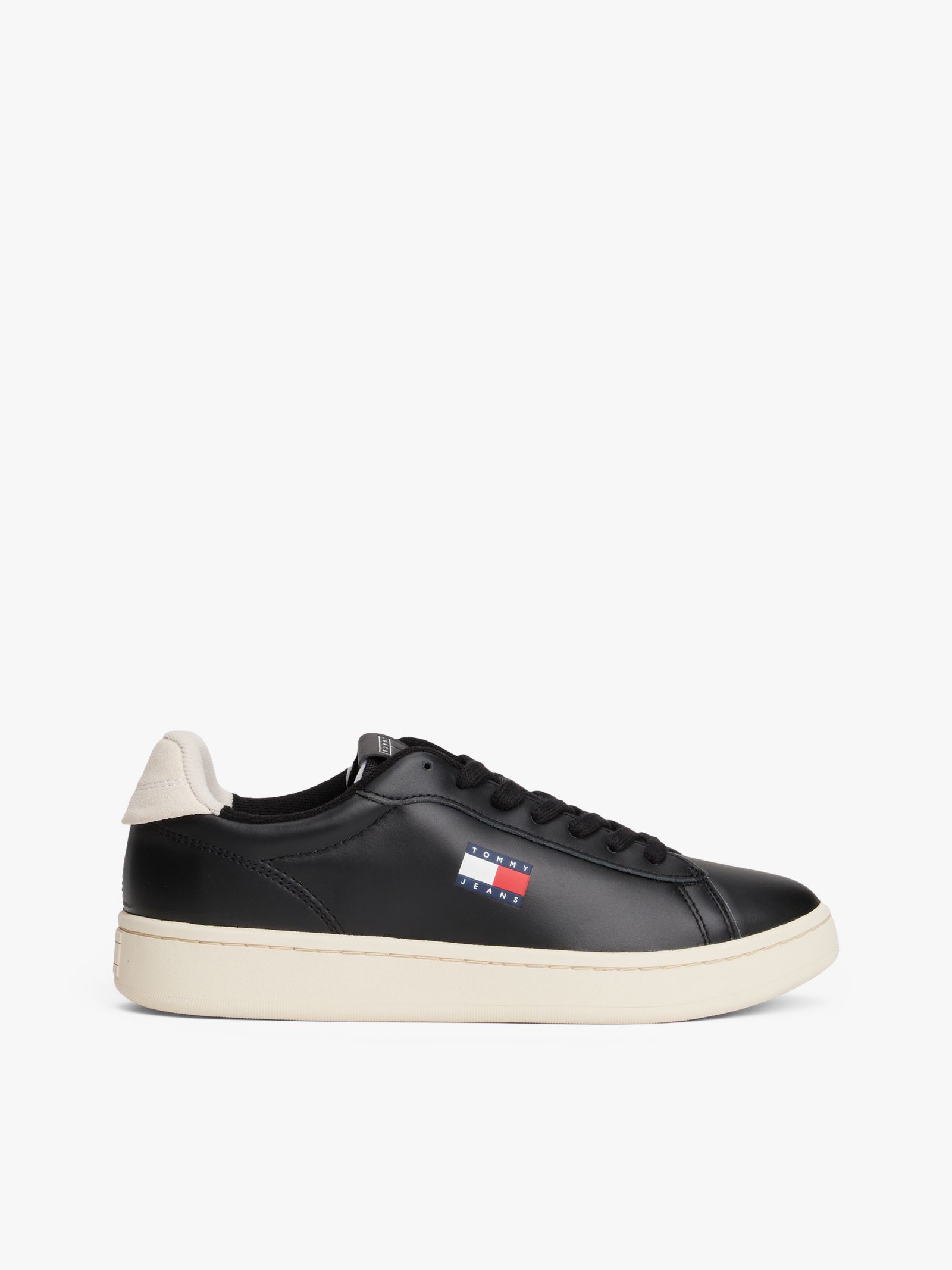 Tommy Jeans Archive leren court sneaker met badge