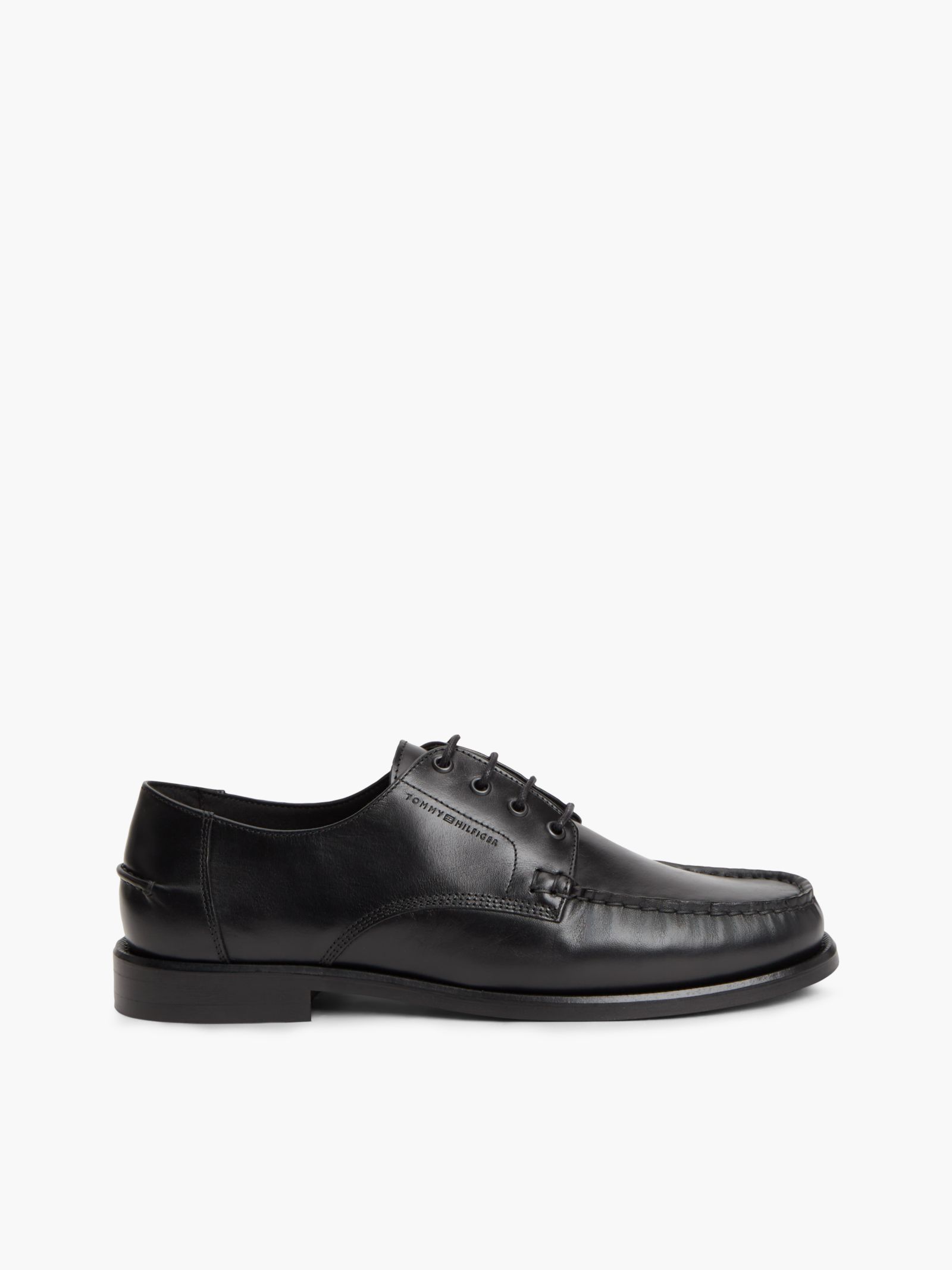Tommy Hilfiger New York Label Leren veterschoen in zwart