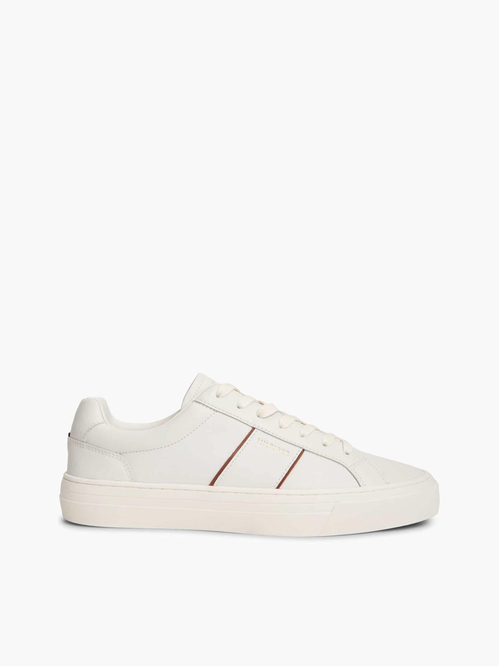 Tommy Hilfiger New York Label leren cupsole sneaker in wit