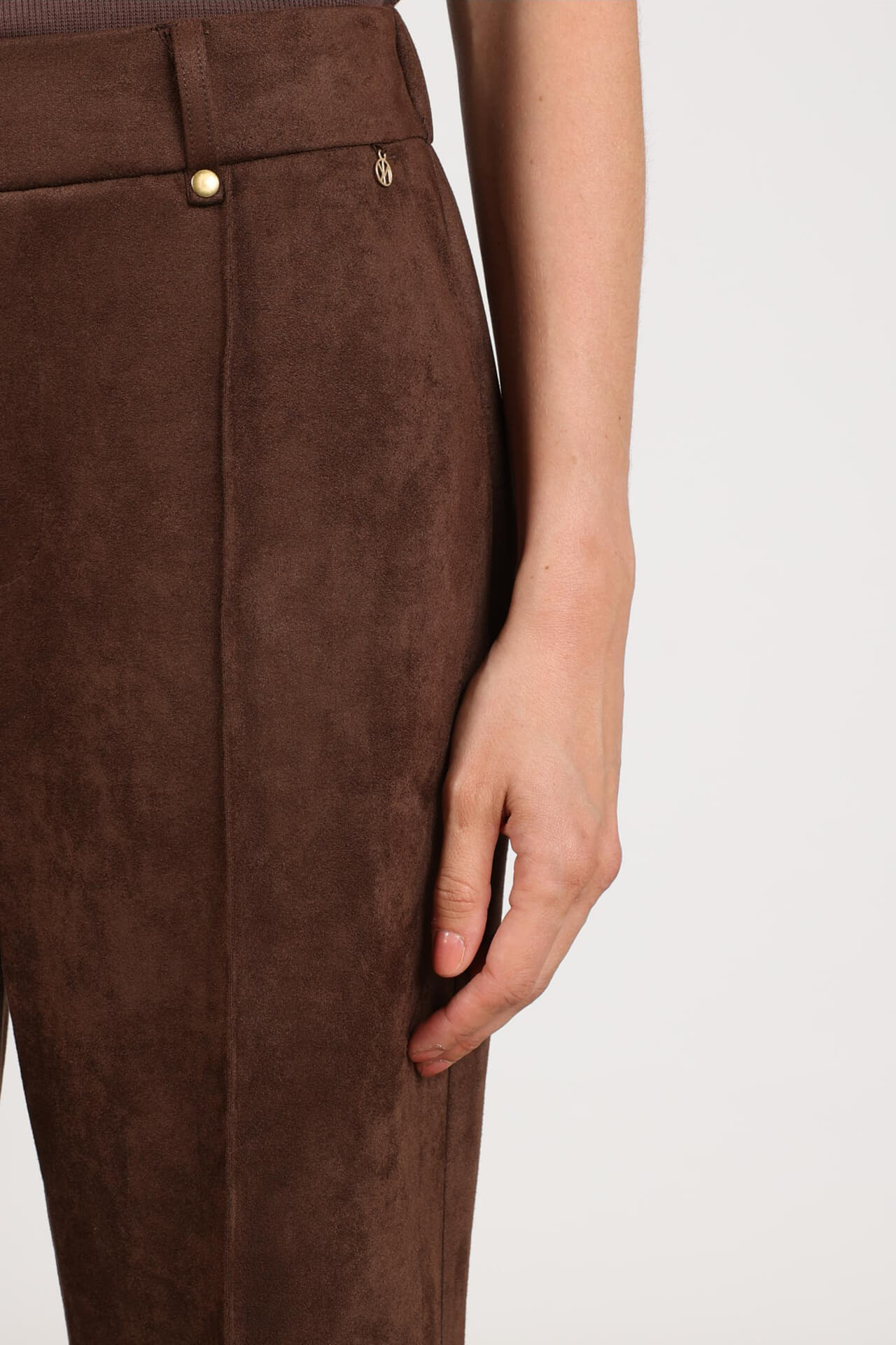 Nukus Broek Jill Suedine Bruin dames