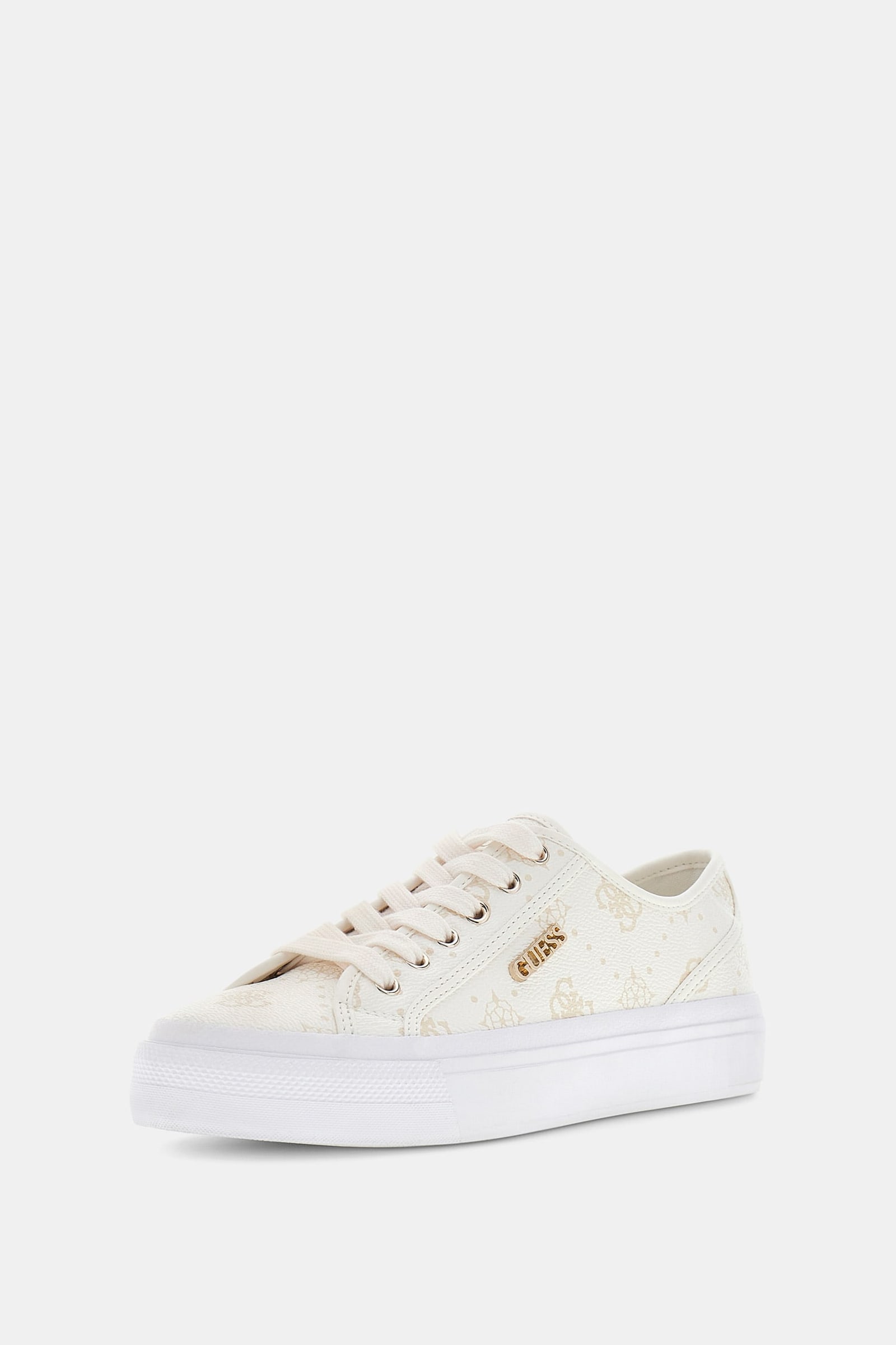 Guess Jelexa Sneakers Van Imitatieleer in wit