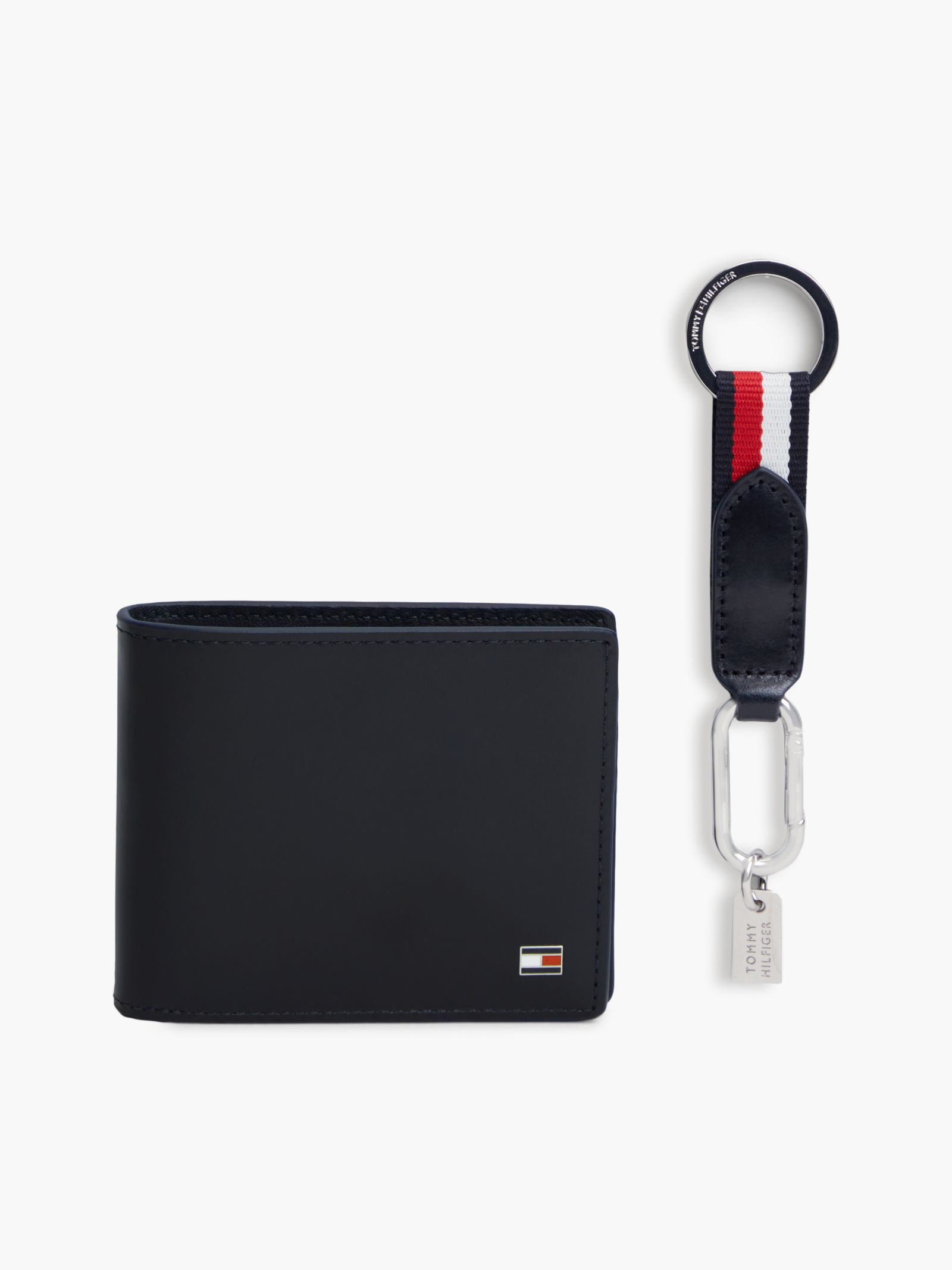 Tommy Hilfiger Cadeauset met leren creditcardportemonnee en sleutelhanger