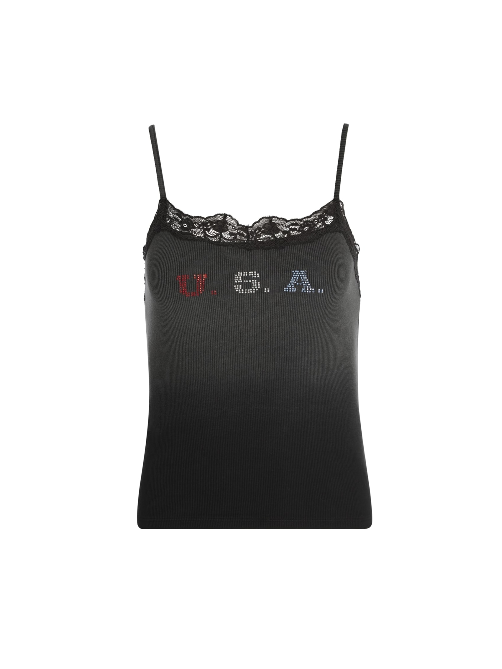 Guess Kanten Tanktop in zwart