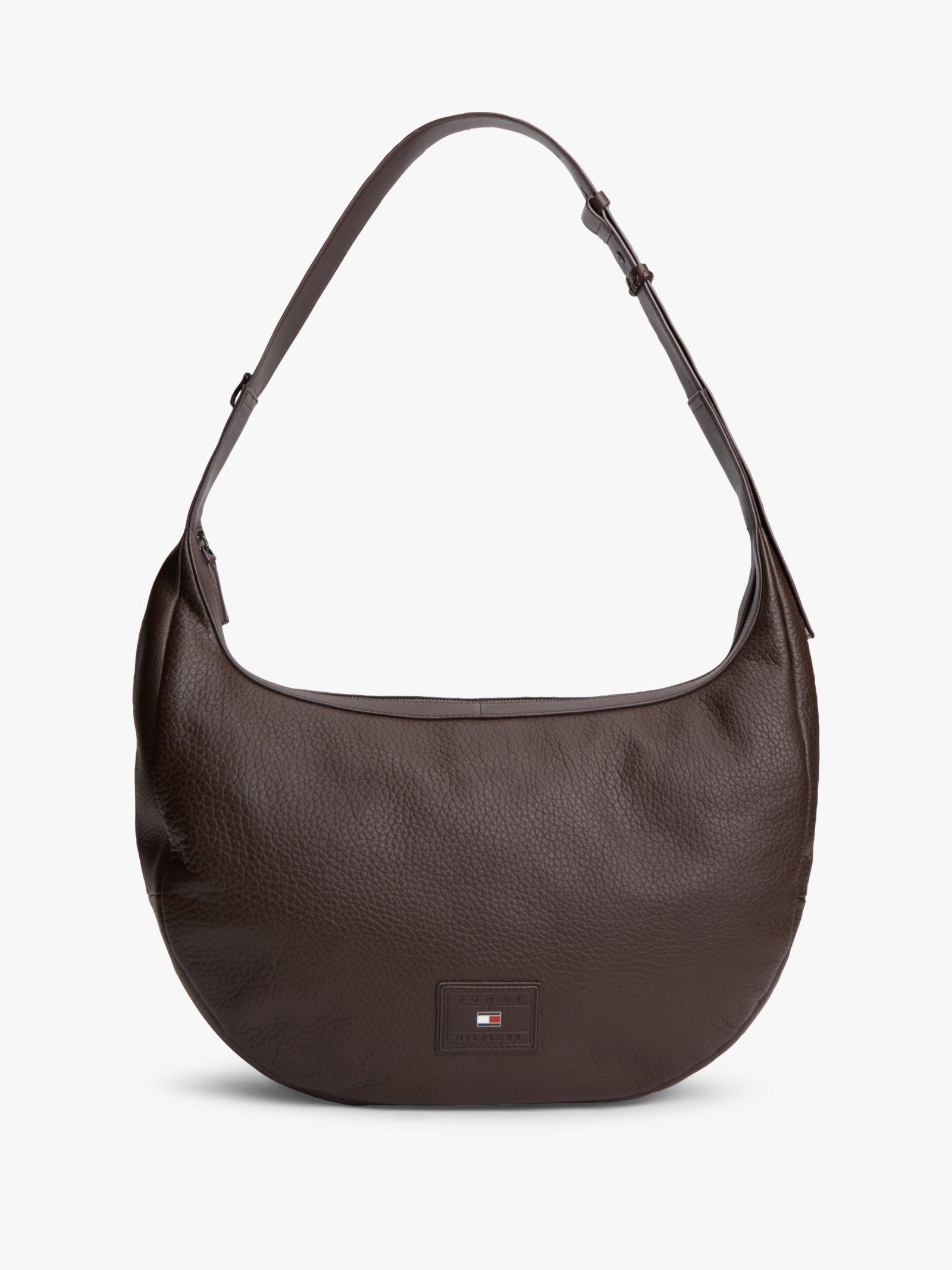 Tommy Hilfiger Soepele leren crossbodytas met logopatch