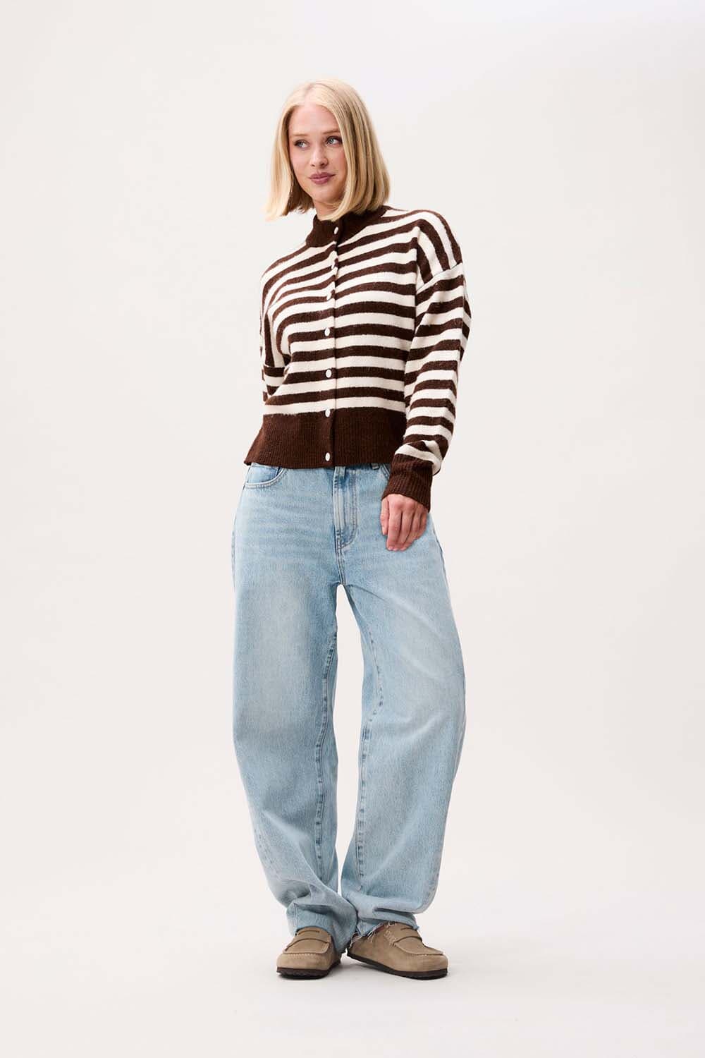 Catwalk Junkie Vest Striped Bruin dames