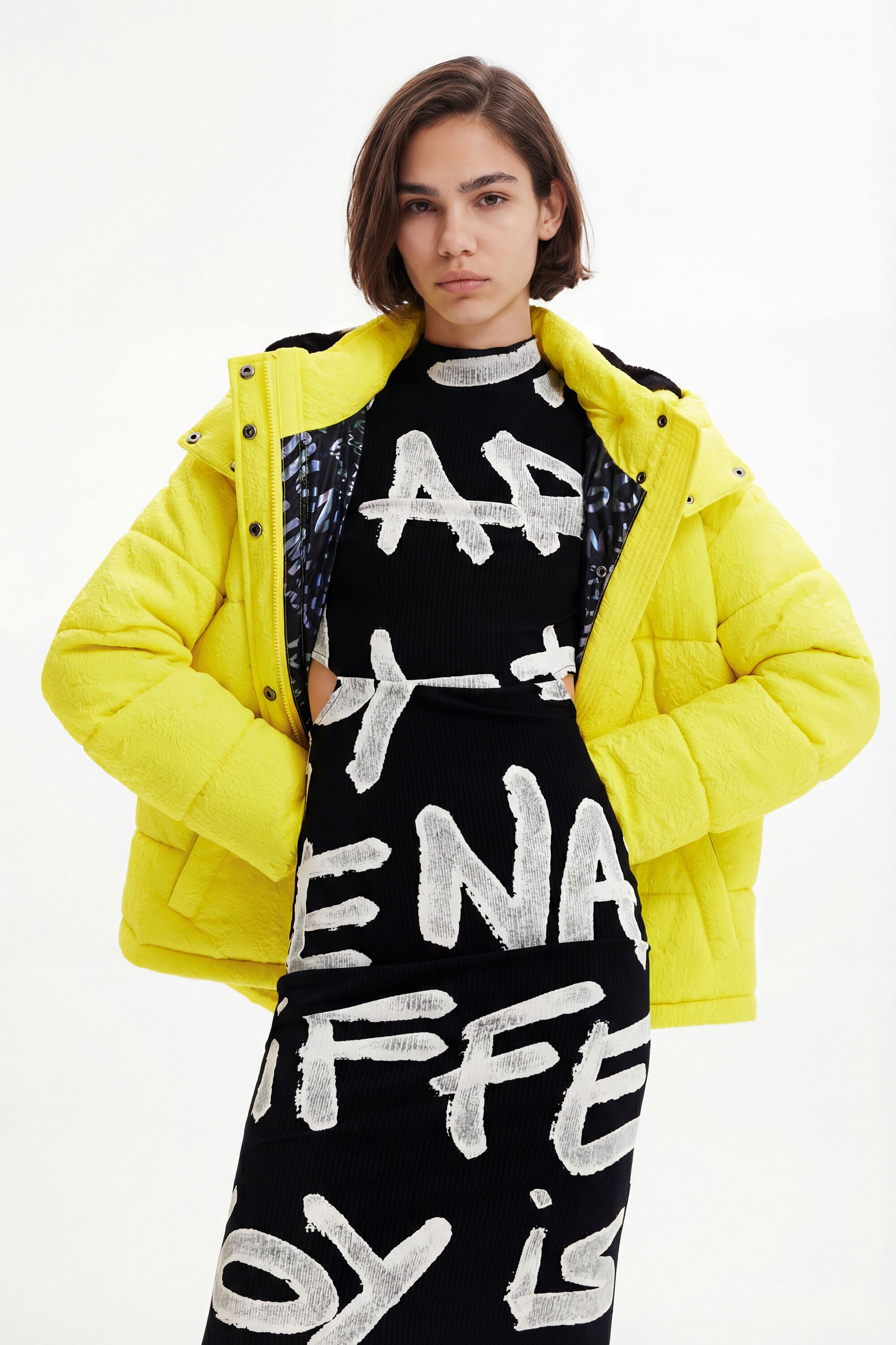 Desigual Padded jack met textuur