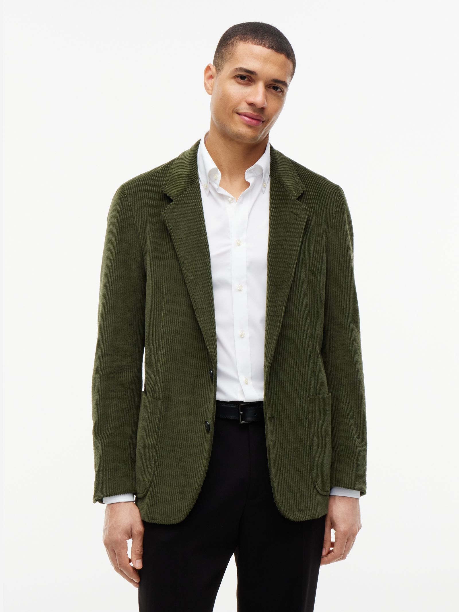 Tommy Hilfiger corduroy regular fit single breasted blazer in groen